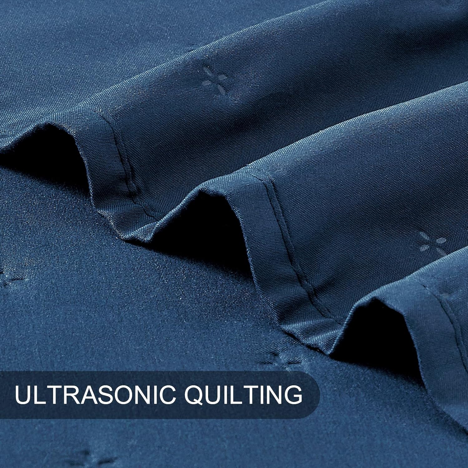 BOURINA Ultrasonic 3-Piece KingCK Quilt Set - Navy