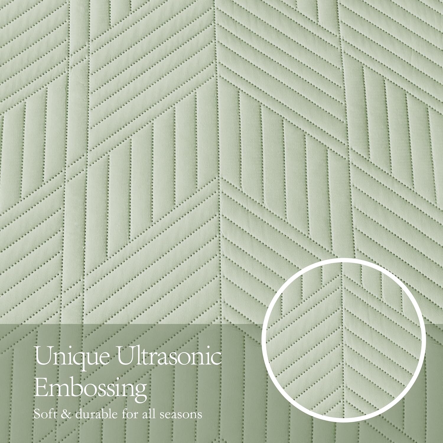 Davulos Queen Quilt Set Sage Green