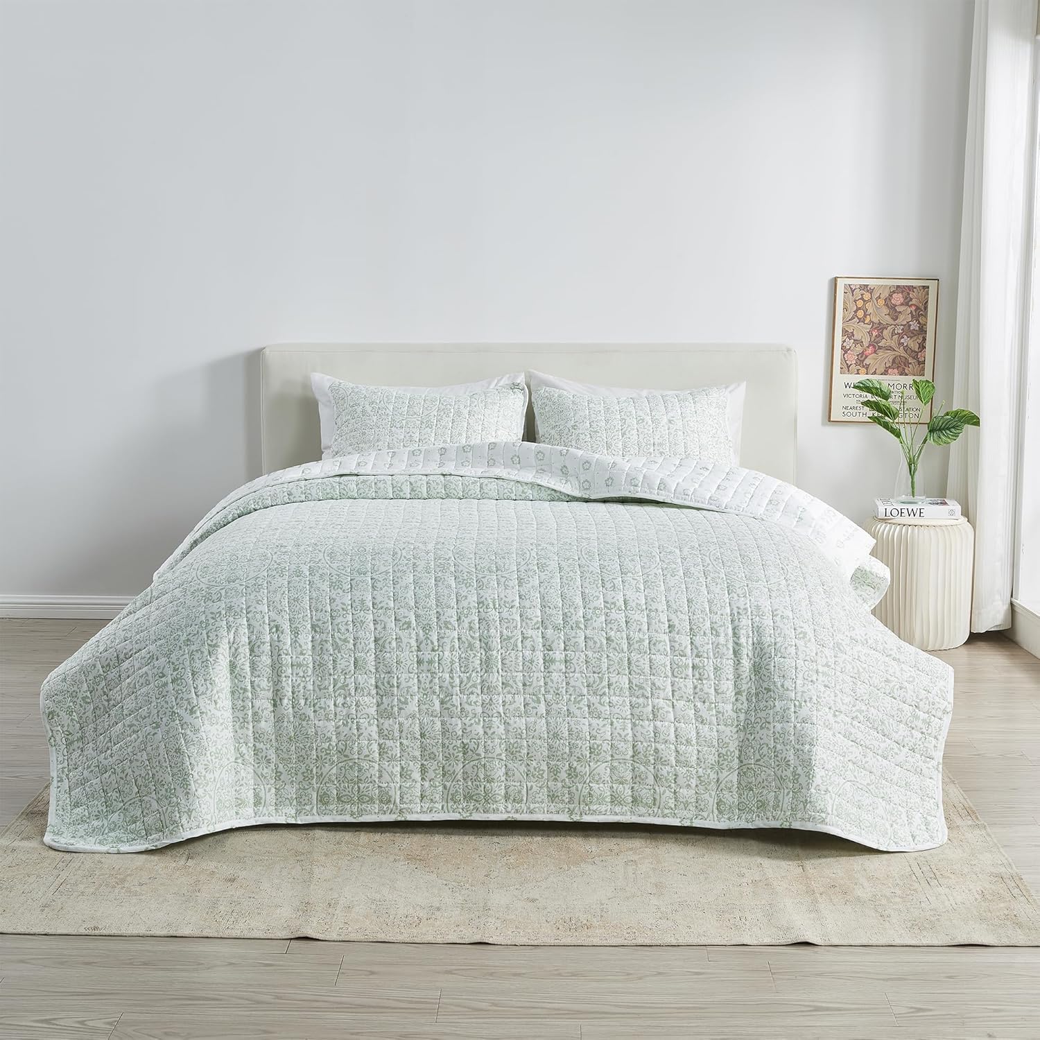 Great Bay Home King Size Floral Quilt Bedding Set 1