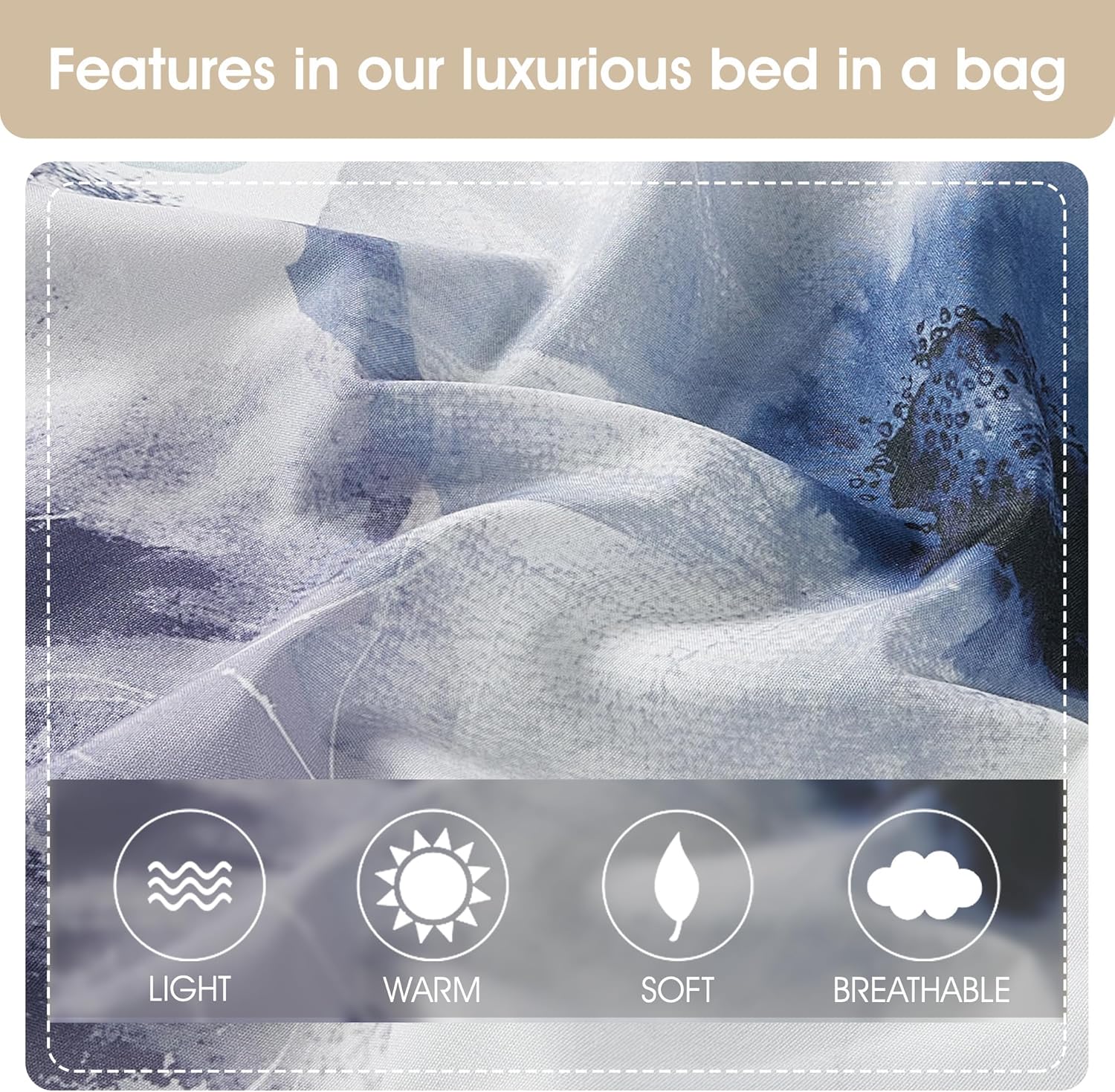 Grand Avenue Blue Purple Comforter Set 7 Piece