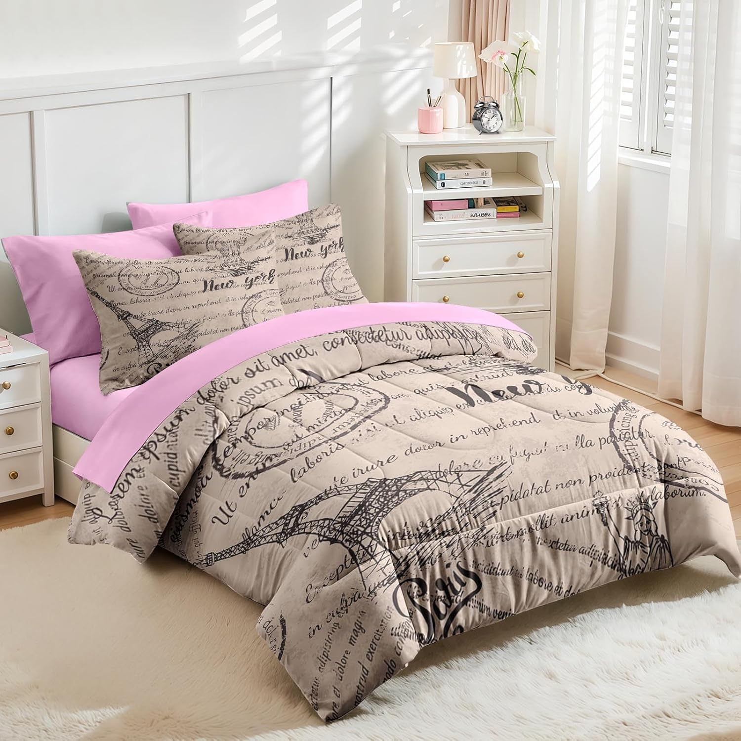 Nesker 7 Pcs Comforter Set King Size