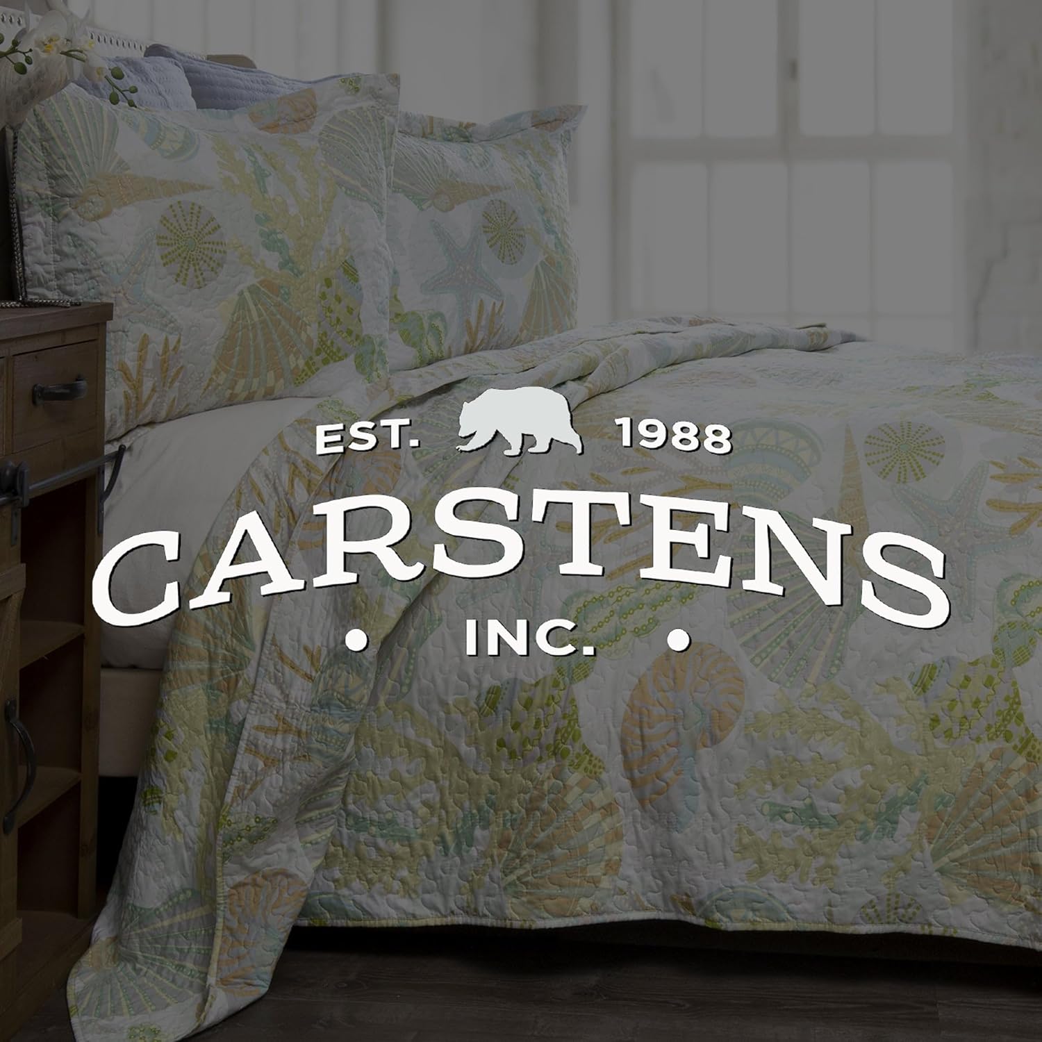 CARSTENS Coastal Beach Quilt Set Twin 2-Piece
