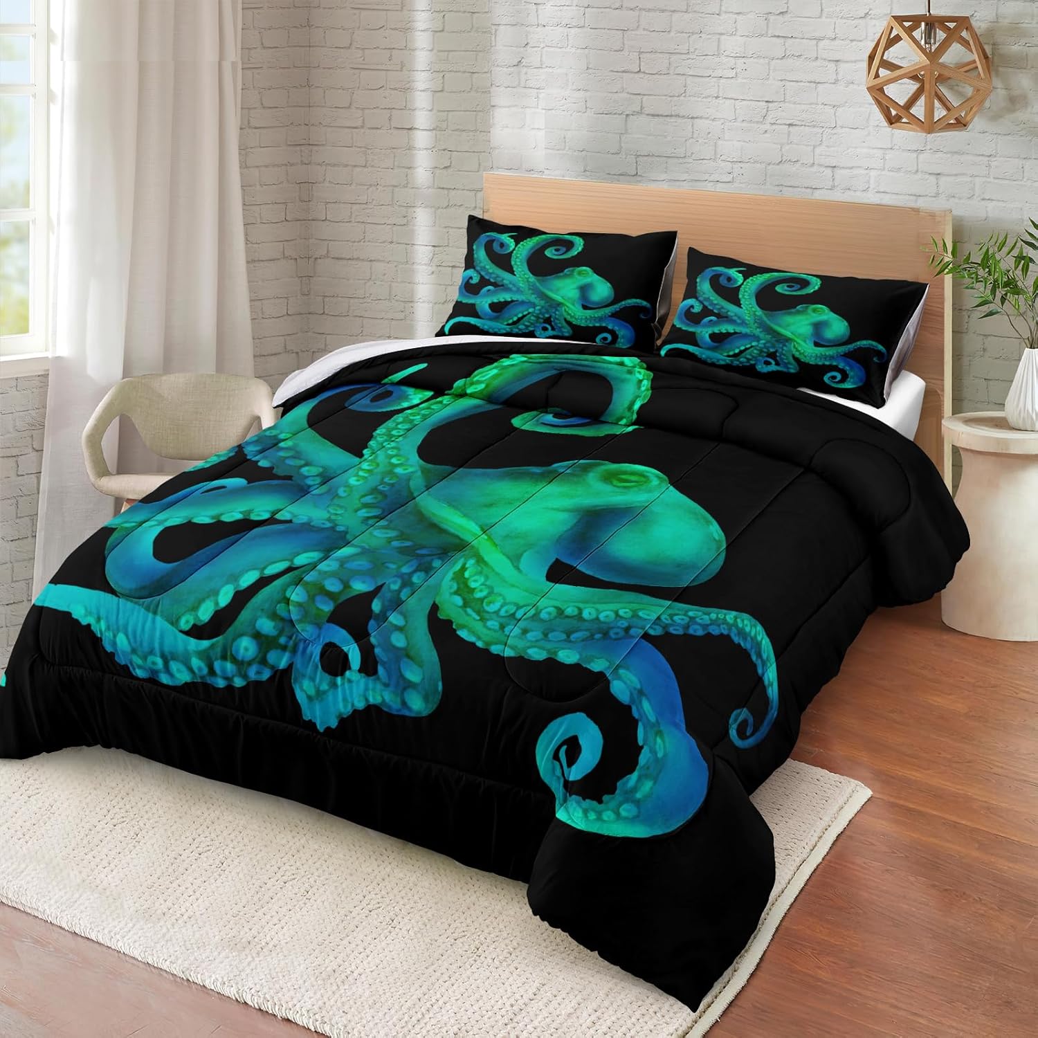 Bedbay Ocean Octopus Queen Comforter Set