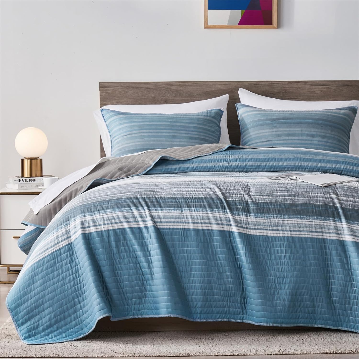 KAKIJUMN Twin Quilt Set with Pillow Sham