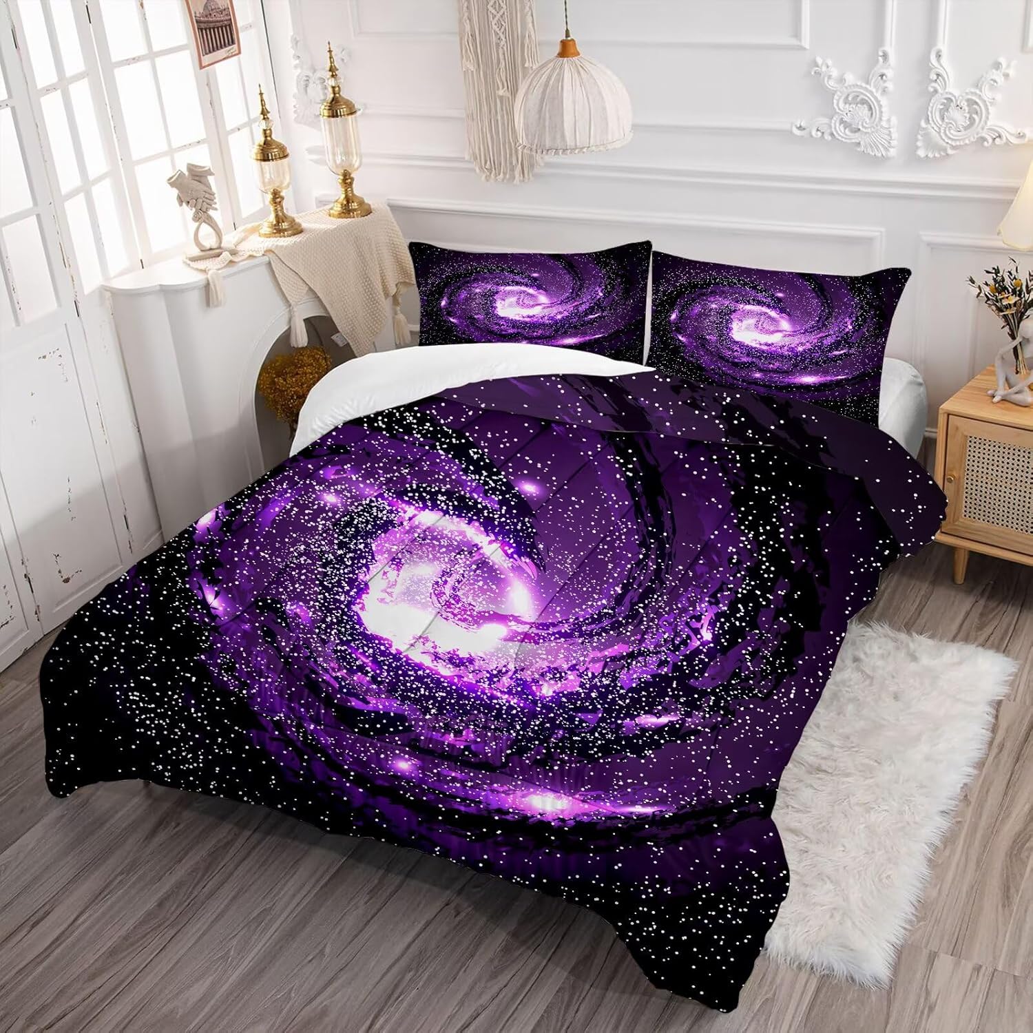 VTKON Galaxy Comforter Set for Kids 1