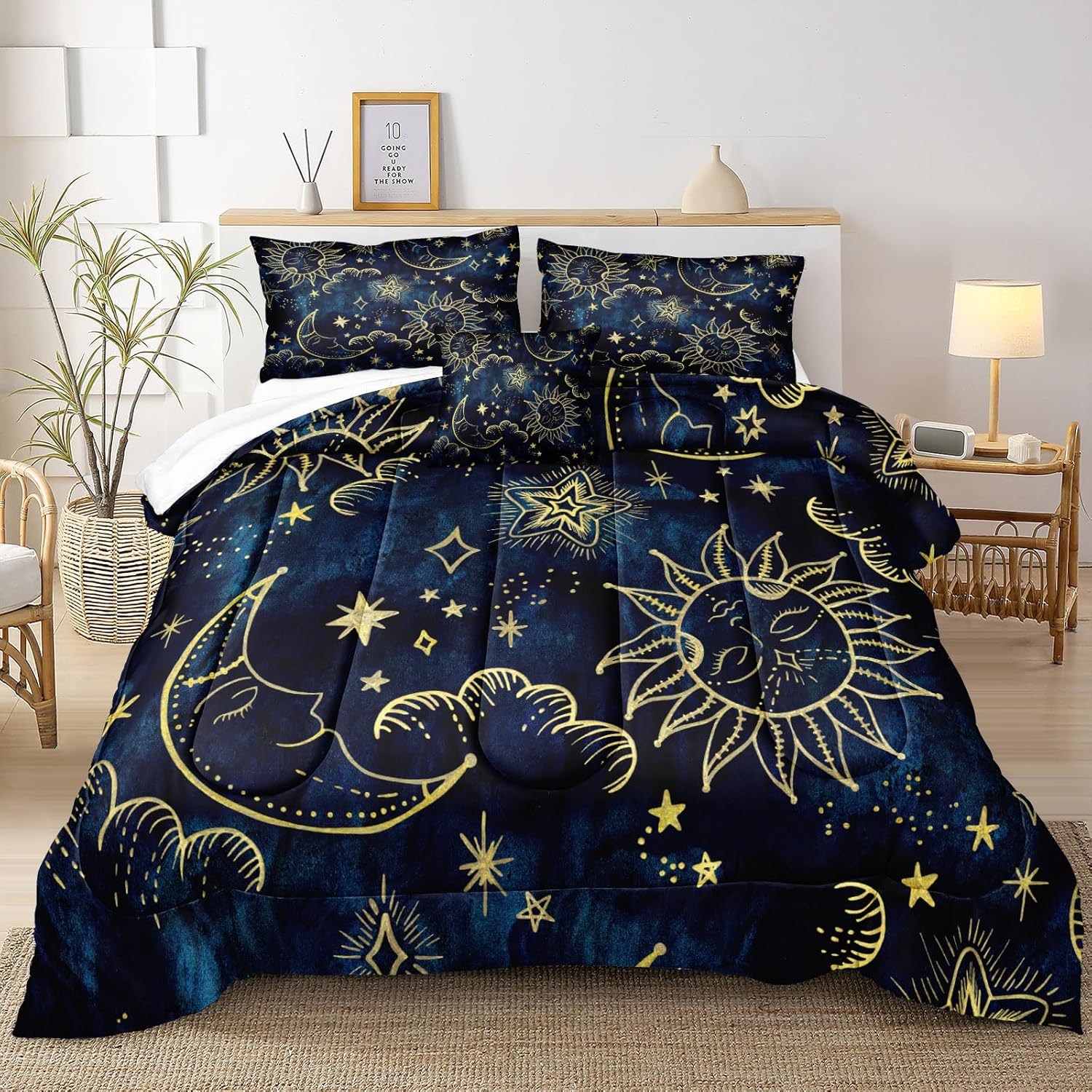 Merryword Sun Moon Comforter Set King Size 1
