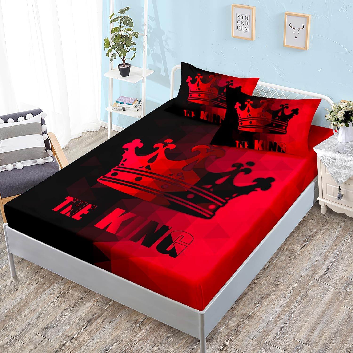 HOSIMA King Crown Bedding Set for Kids