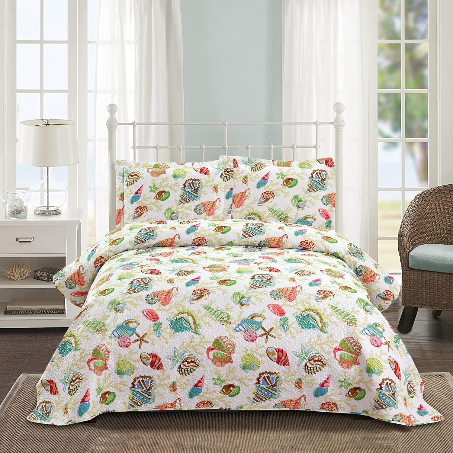 Jarson 3 Pcs Coastal Quilt Set Twin Size 1