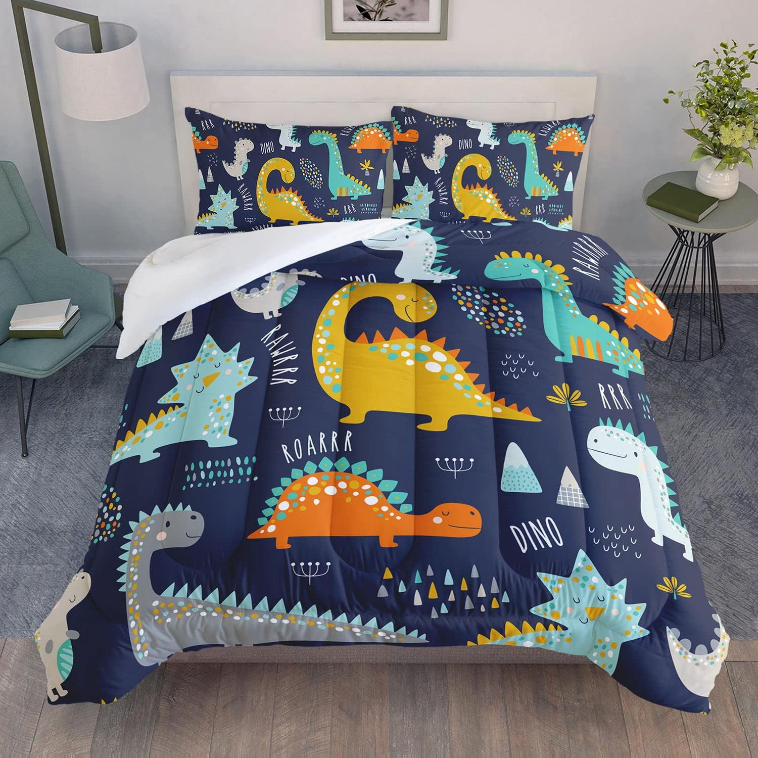 YESMOO Dinosaur Comforter Set for Boys Bedroom