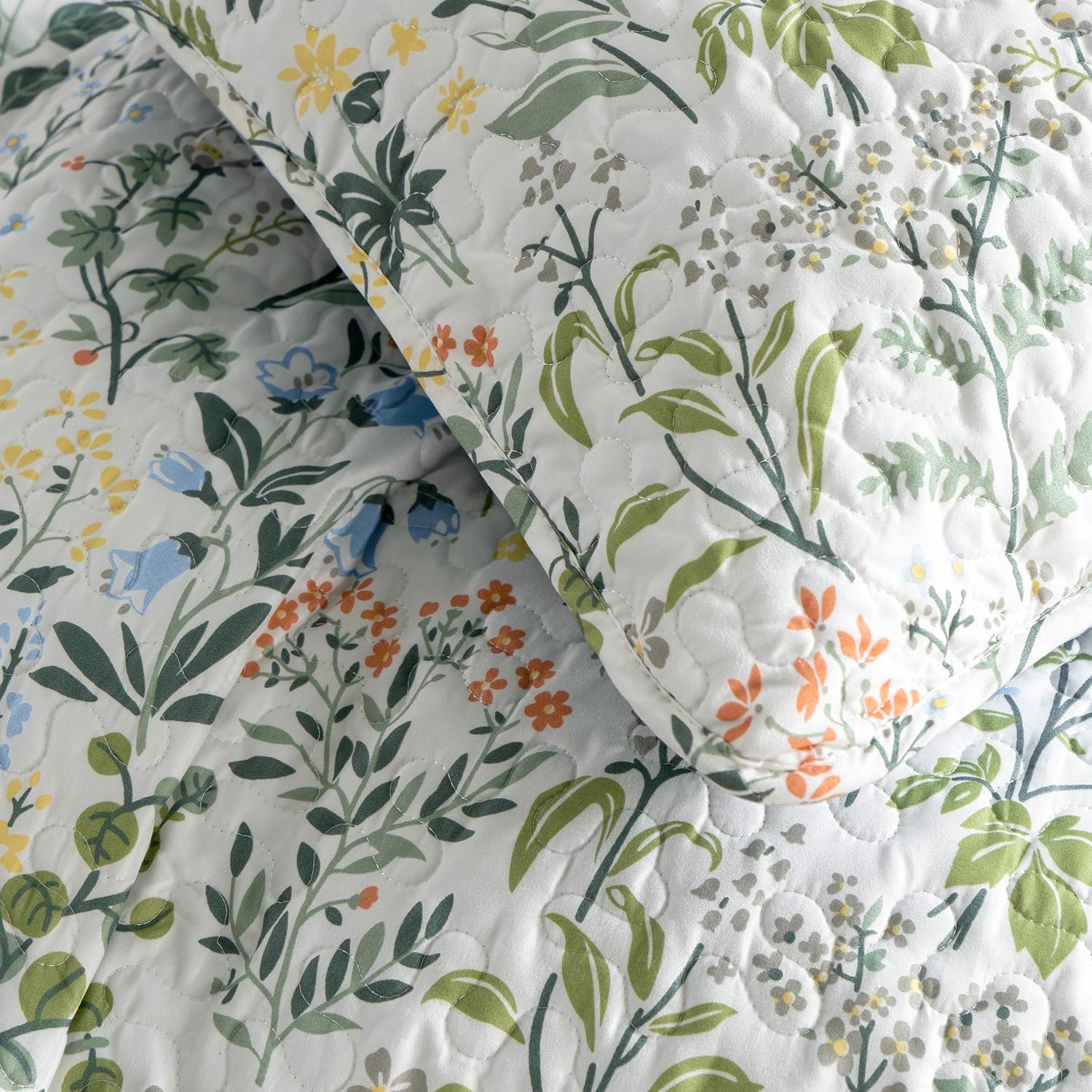 BUPIRD Floral Quilt Set King 3 Pieces