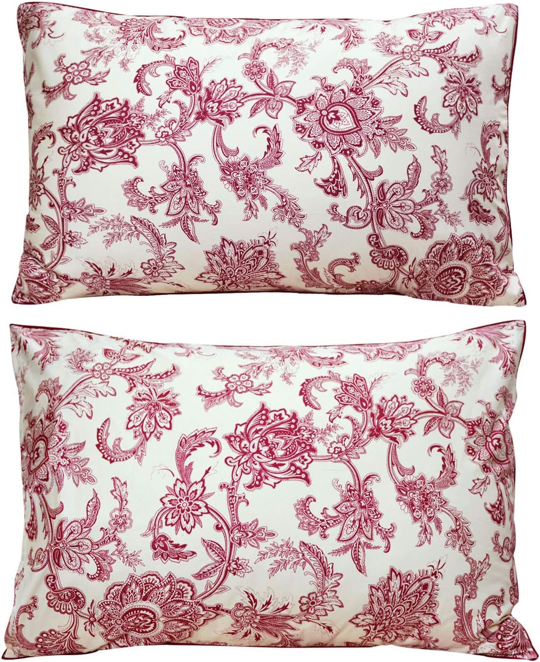 FADFAY Red Floral Bedding 4 Piece Twin XL Set