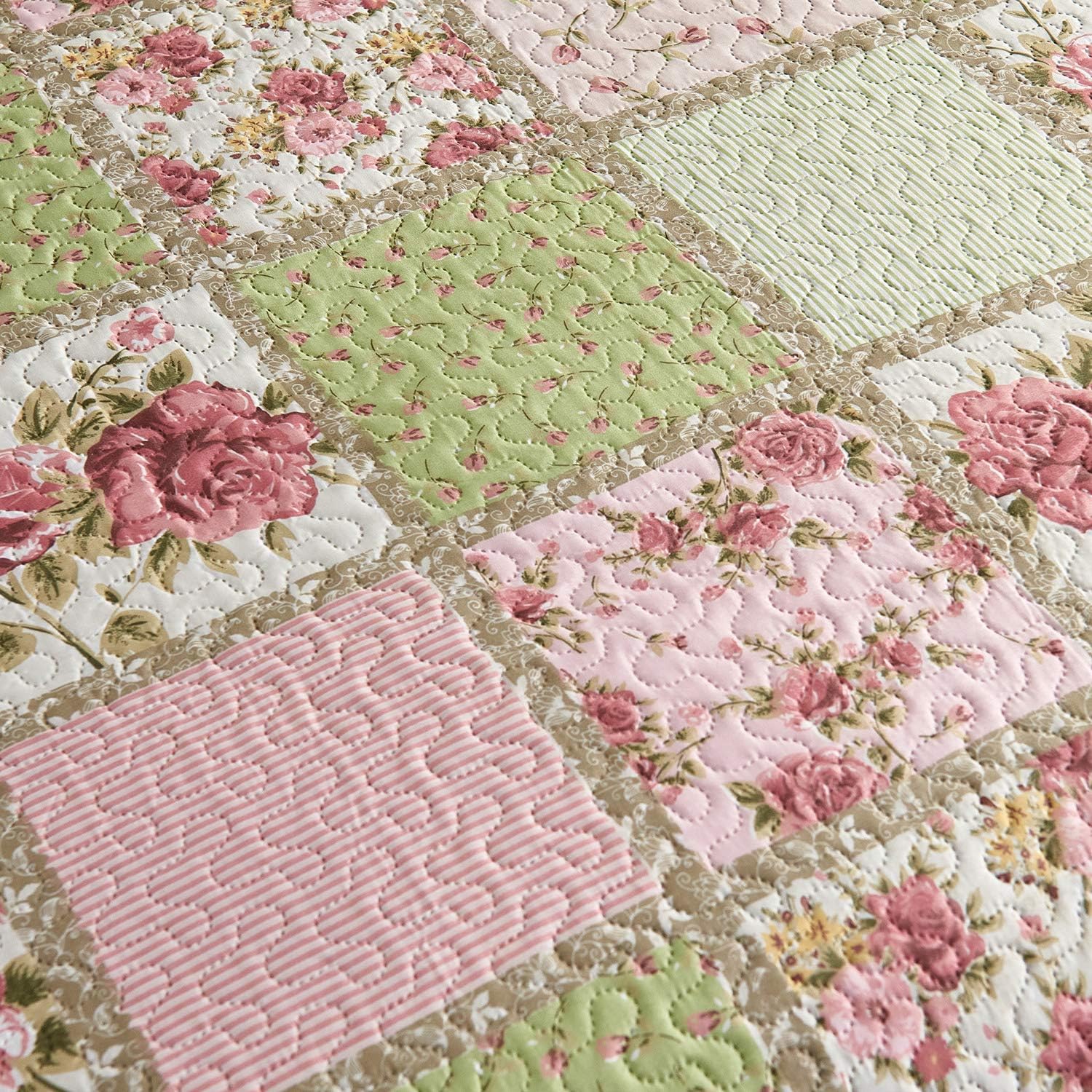 JML Quilt Set 3 Pieces Garden Pattern King Size