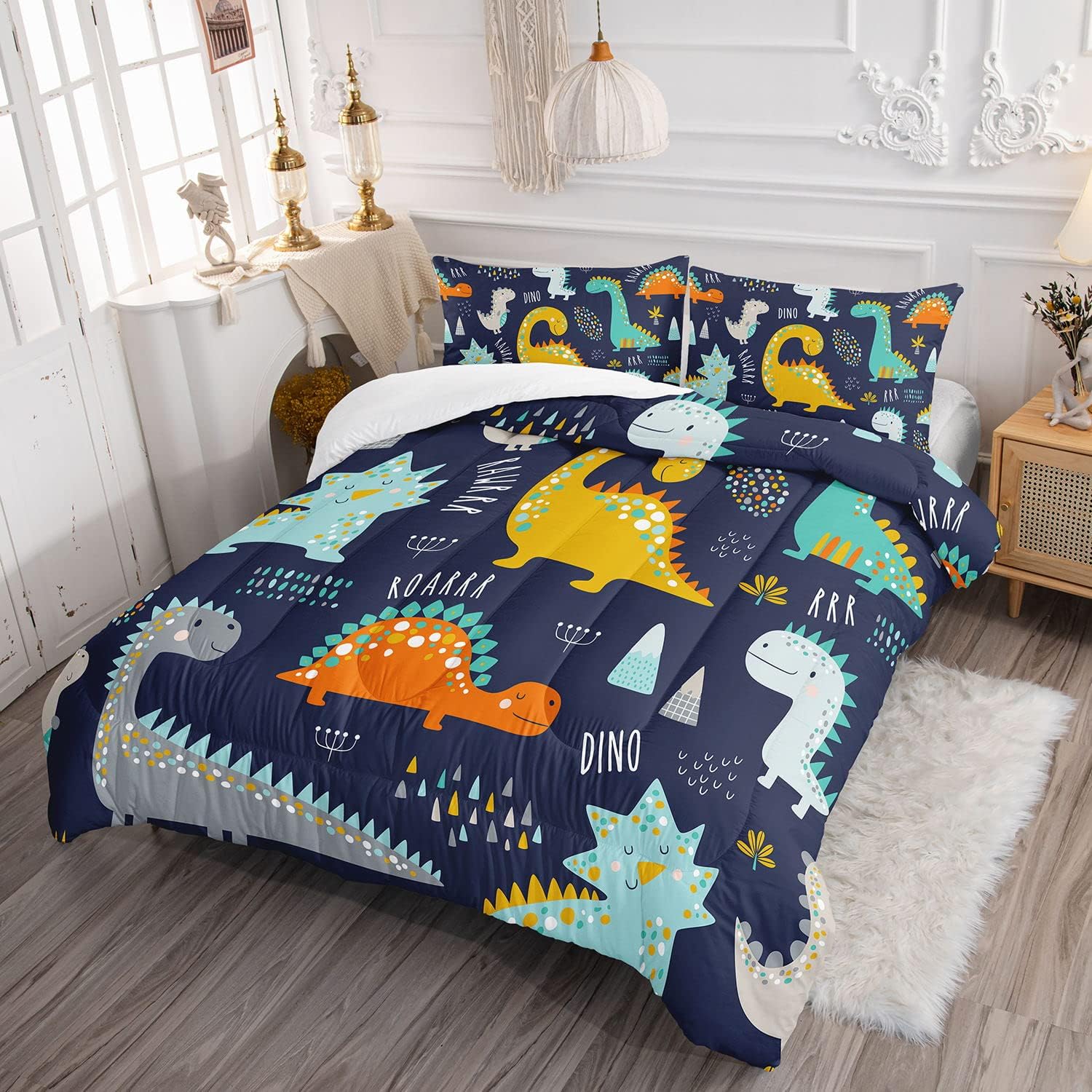 YESMOO Dinosaur Comforter Set for Boys Bedroom
