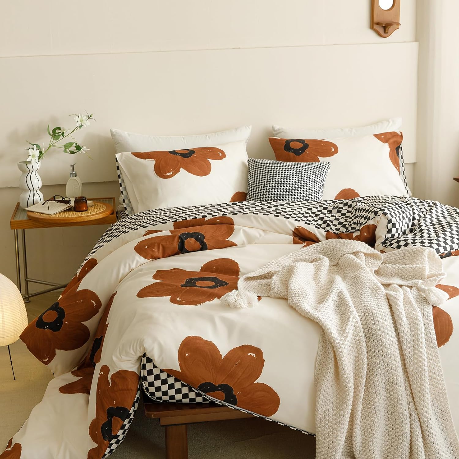 Cottonight Cal King Comforter Set with Sunflower and Pumpkin Design