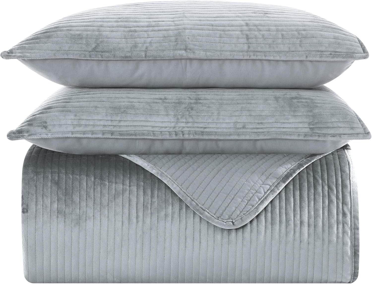 Elegant Comfort Luxury 3-Piece Velvet Quilt Set
