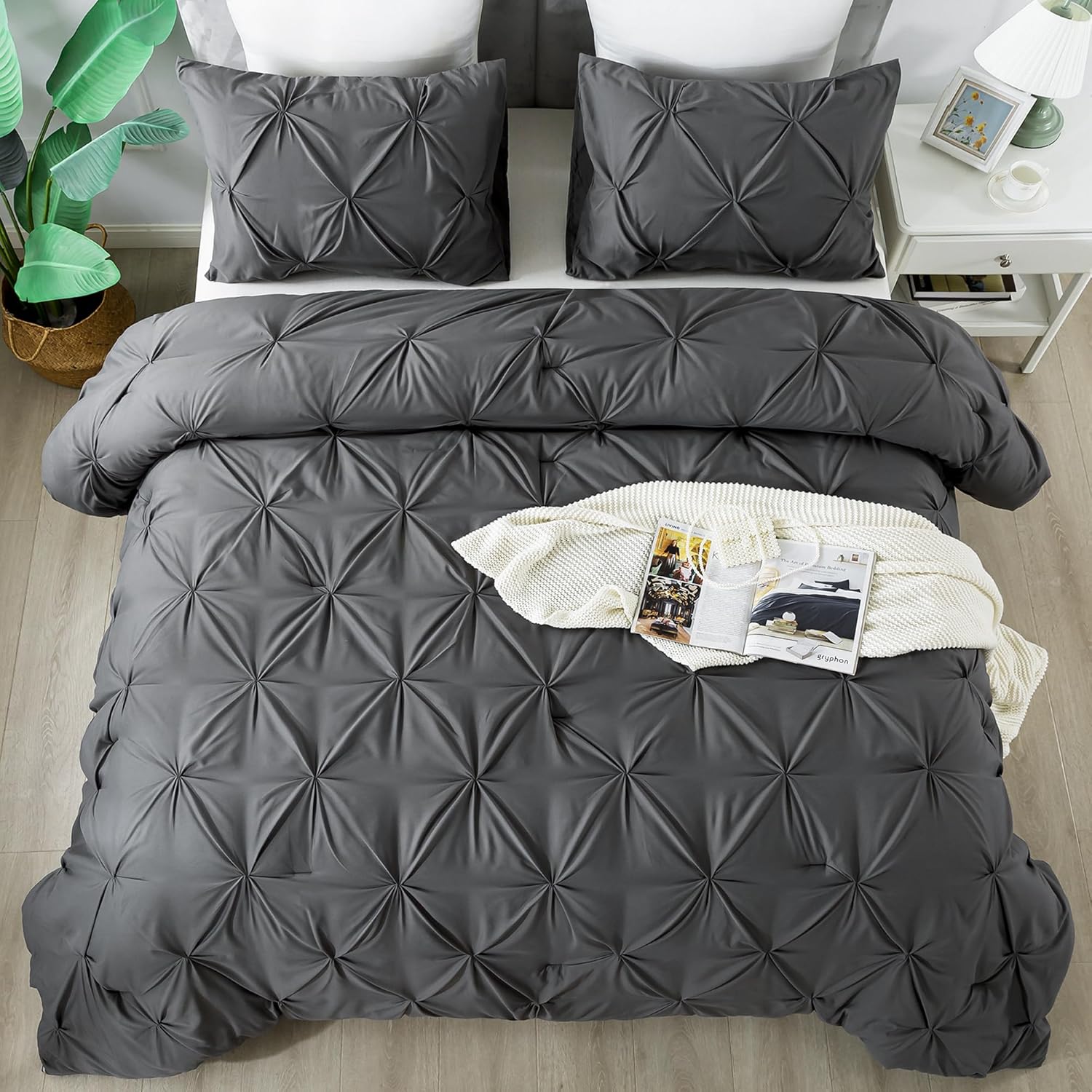 Andency Dark Gray California King Comforter Set