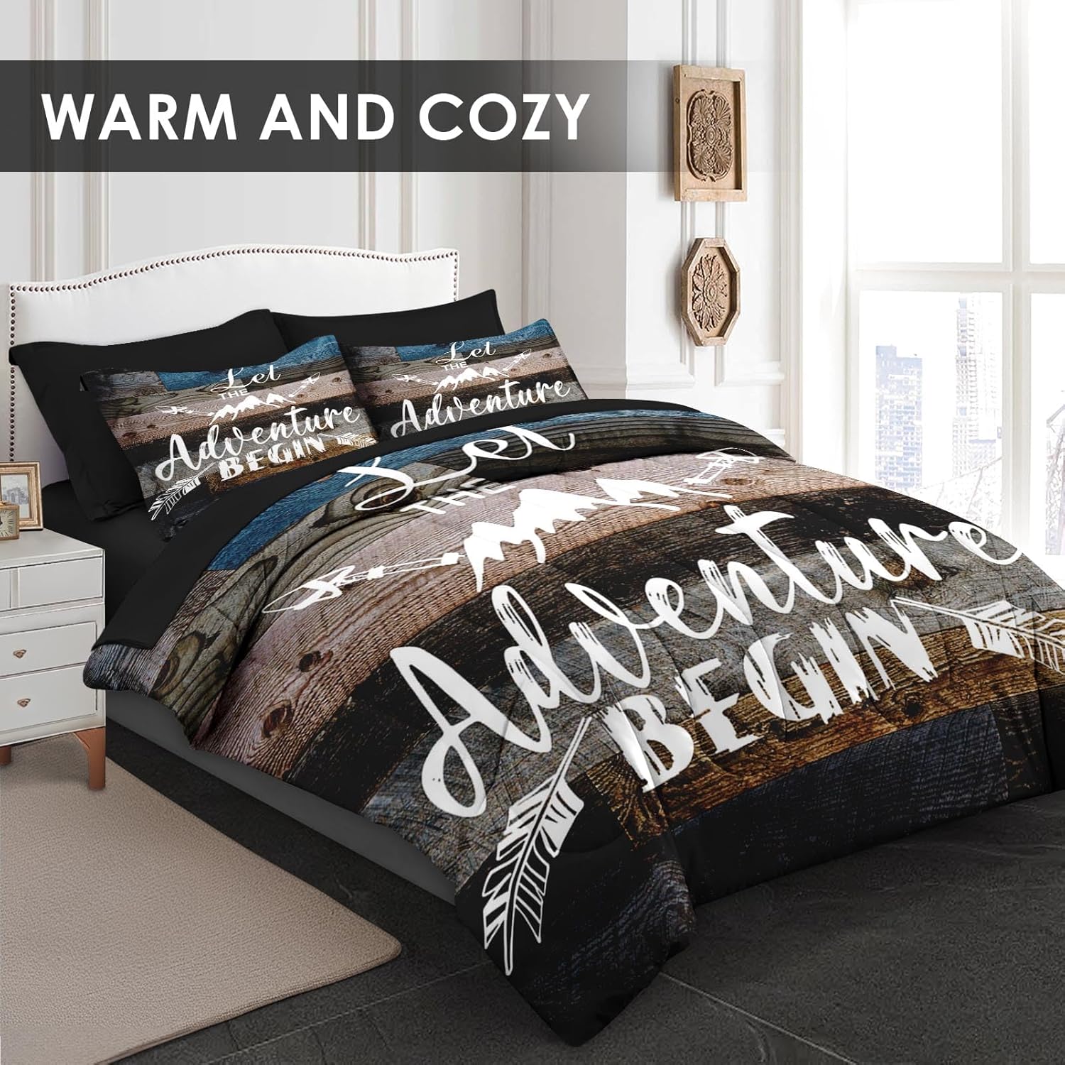 WeCozy 7 Pcs Comforter Set with Shams and Pillowcases