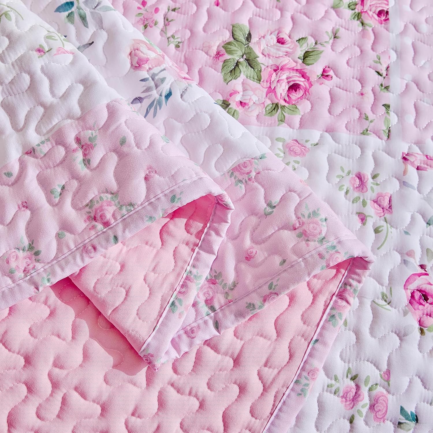 UOZZI Patchwork Quilt Set Queen Size 3 Pieces