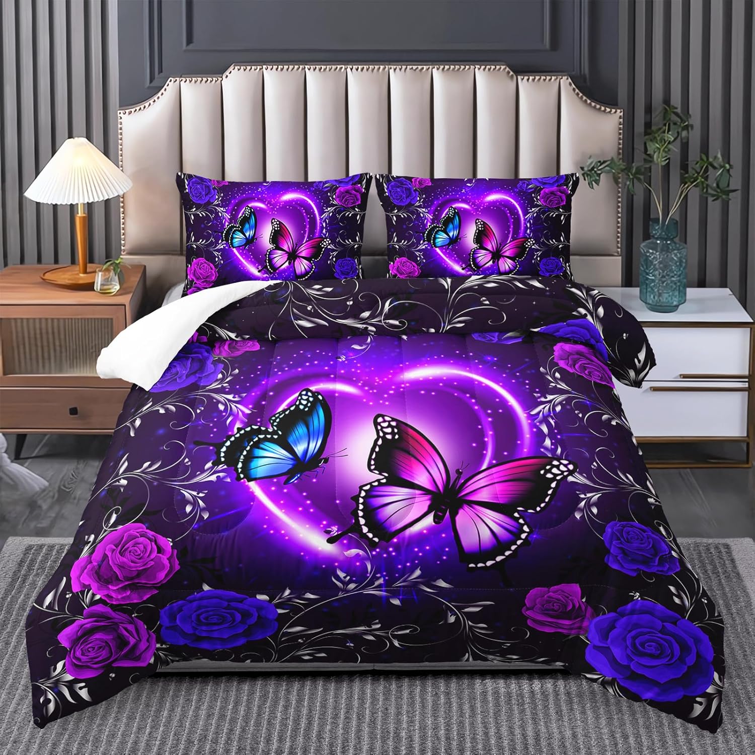 Butterfly Comforter Set Queen Size