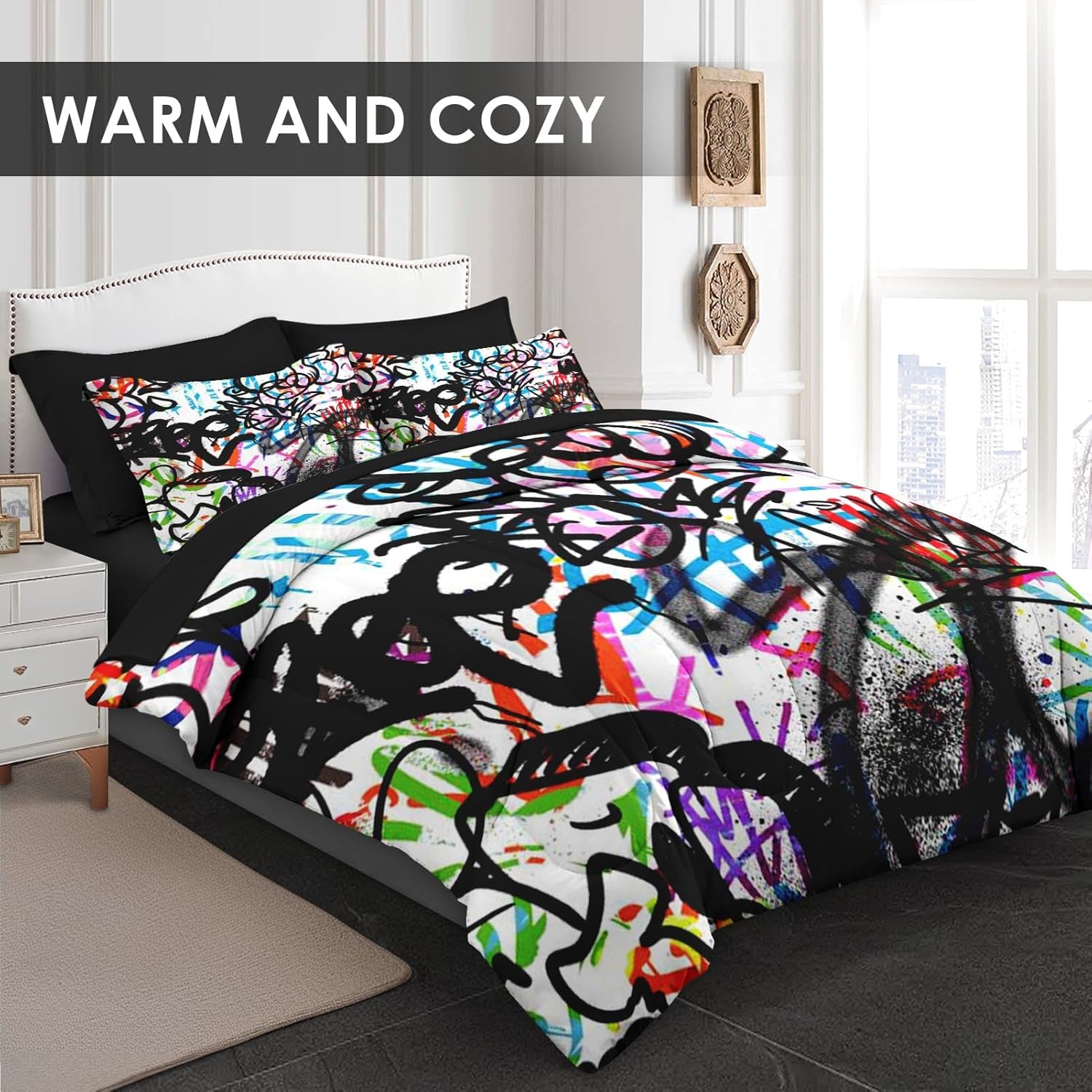 WeCozy 7 Pcs Comforter Set with Pillowcases and Shams 1
