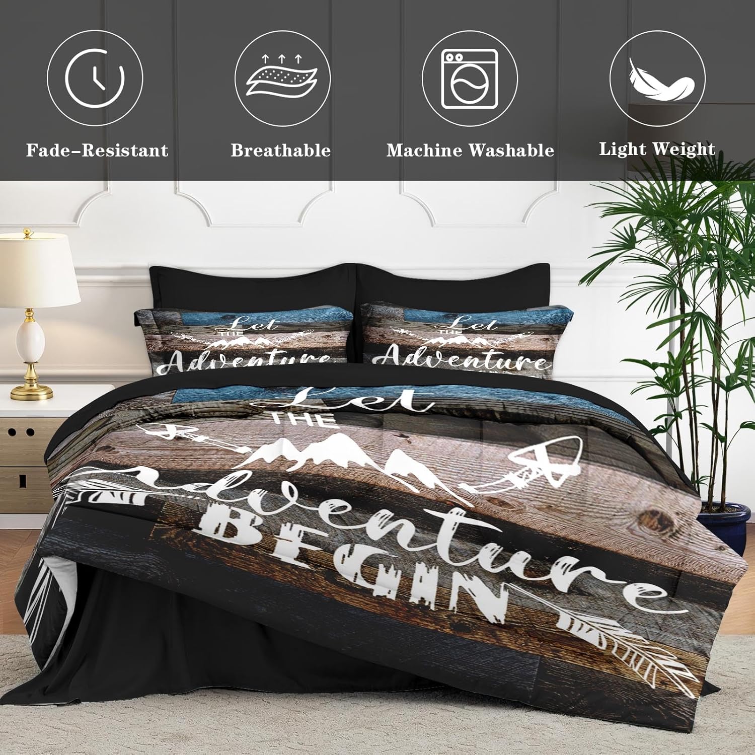 WeCozy 7 Pcs Comforter Set with Shams and Pillowcases