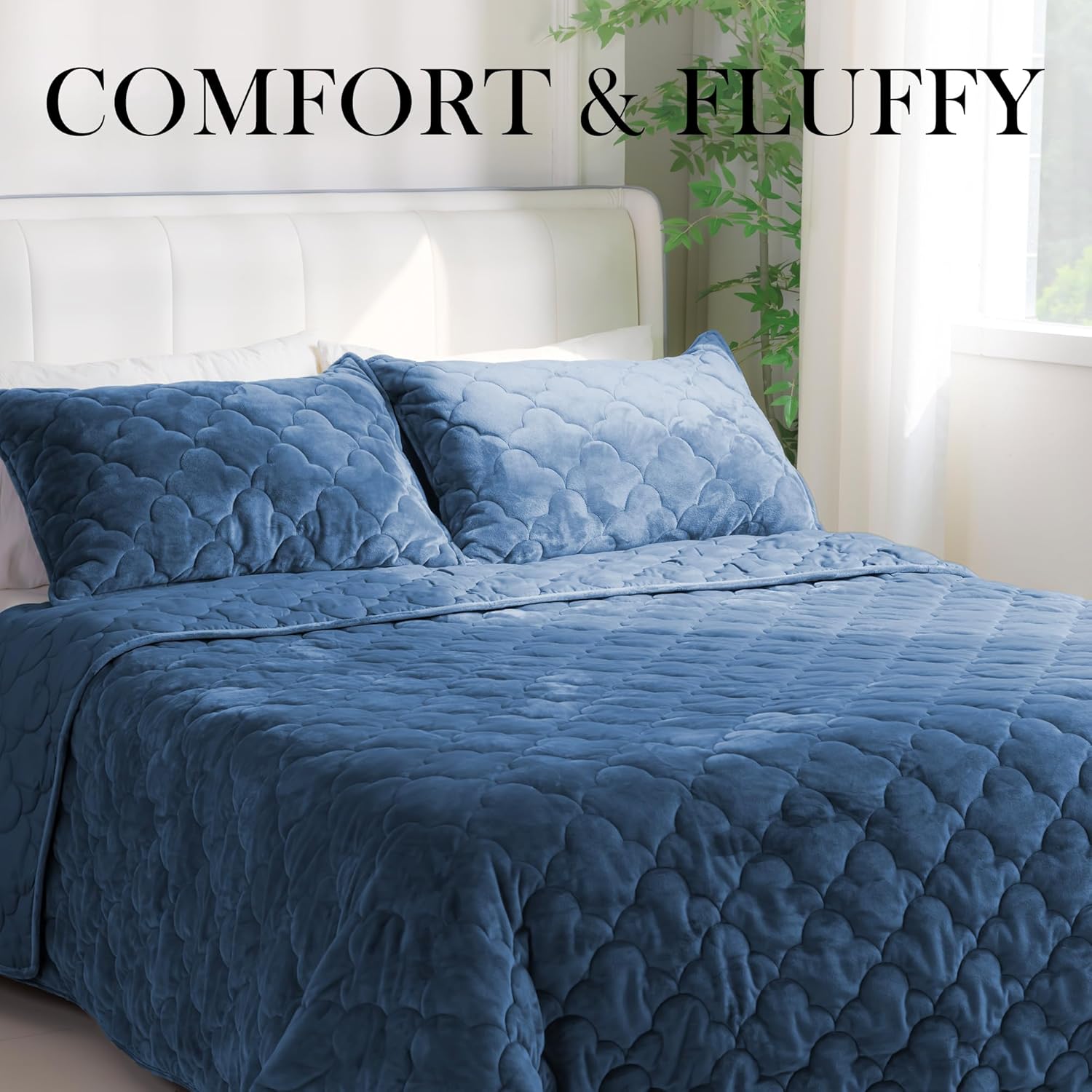 PlushHavenCloud Velvet Quilt Set Queen Size