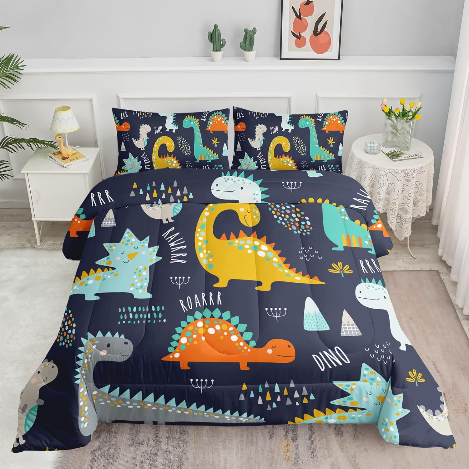 YESMOO Dinosaur Comforter Set for Boys Bedroom