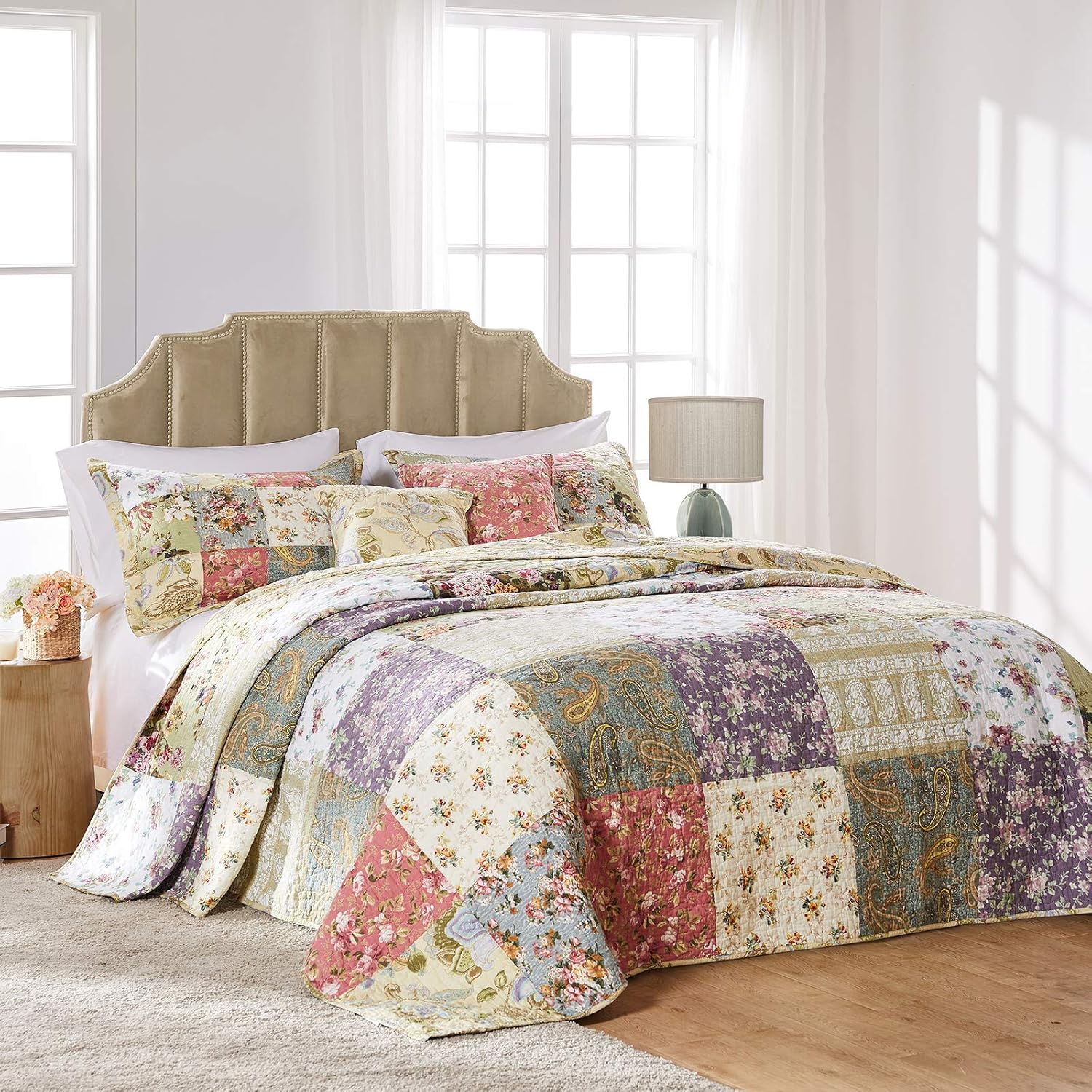 Greenland Home Blooming Prairie Bedspread Set King Multi