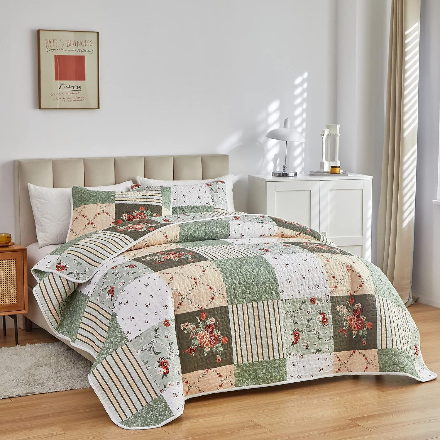 Flysheep Patchwork Quilt Set California King 1