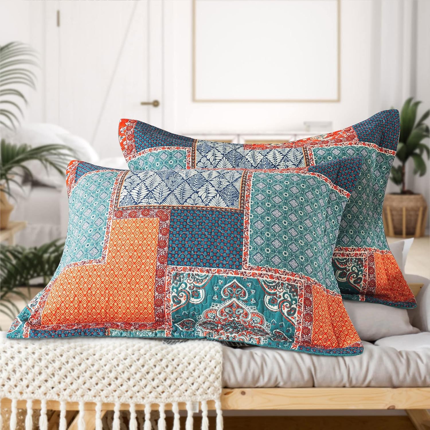 VAPUTAR King Size Quilt Bedding Set 3 Pieces