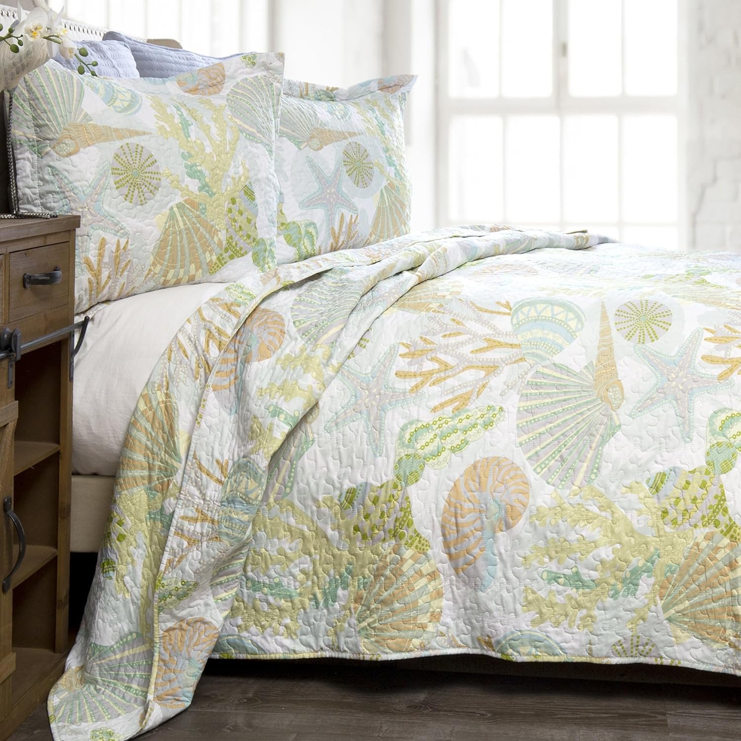 CARSTENS Coastal Beach Quilt Set Twin 2-Piece