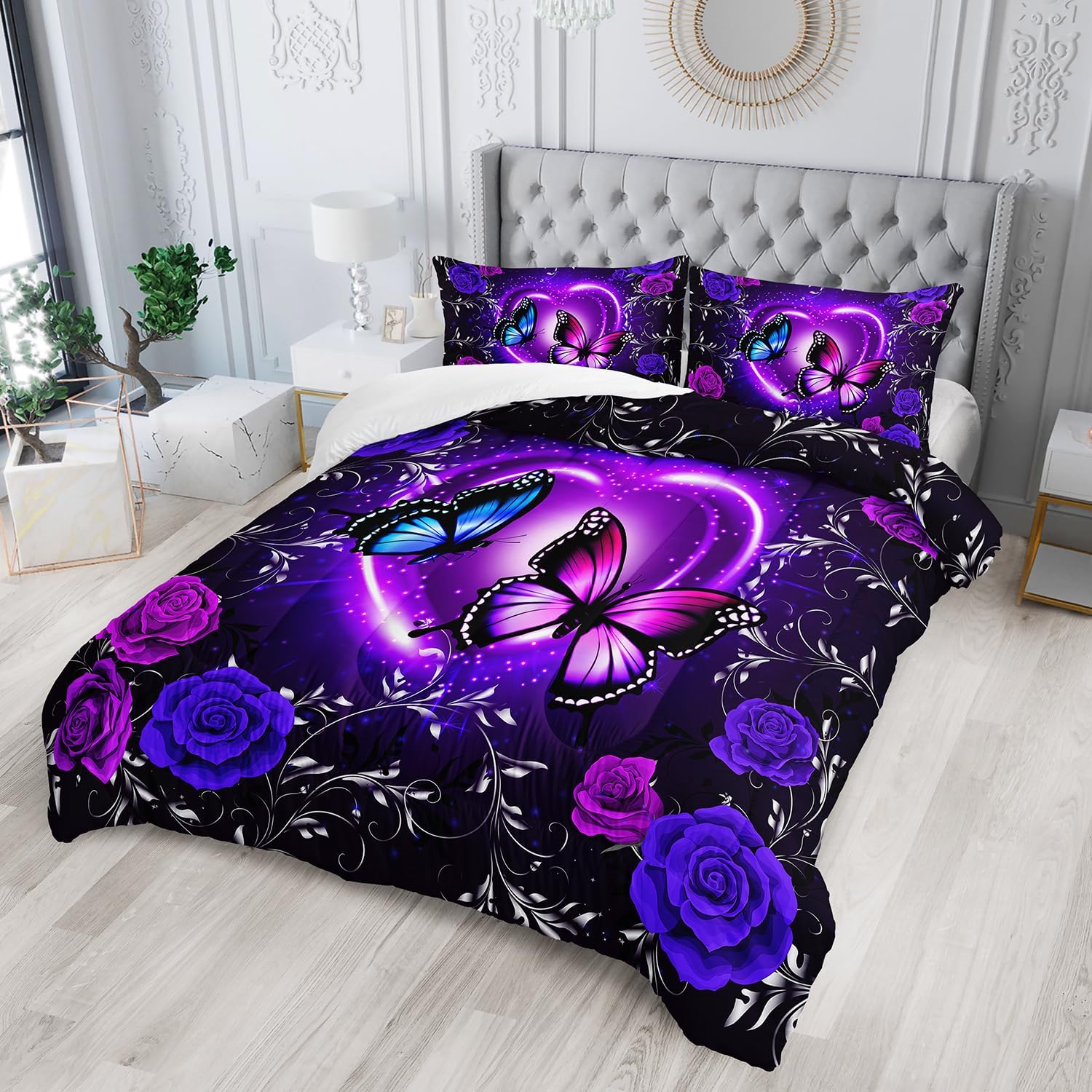 Butterfly Comforter Set Queen Size