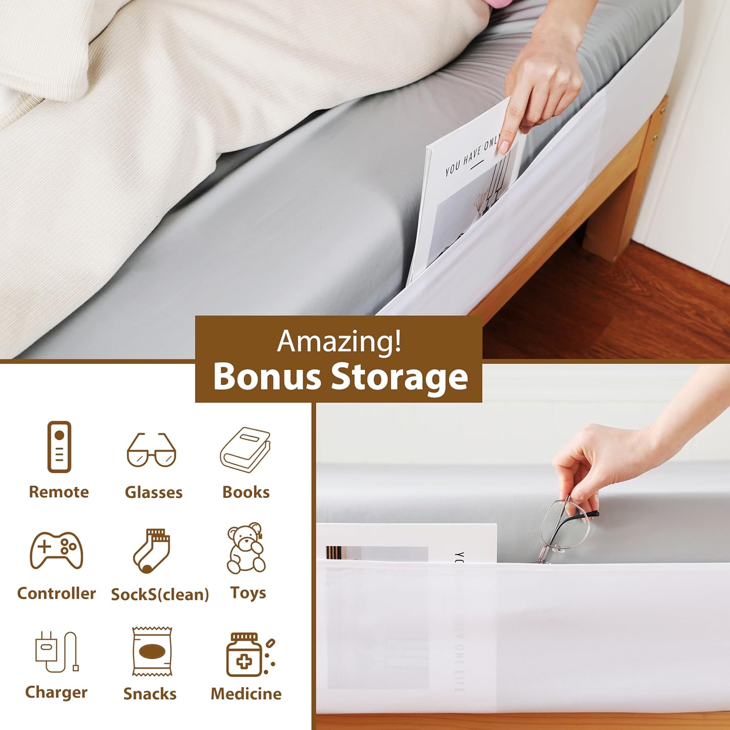 ALLFULL Fitted Sheet Straps for Full Mattress