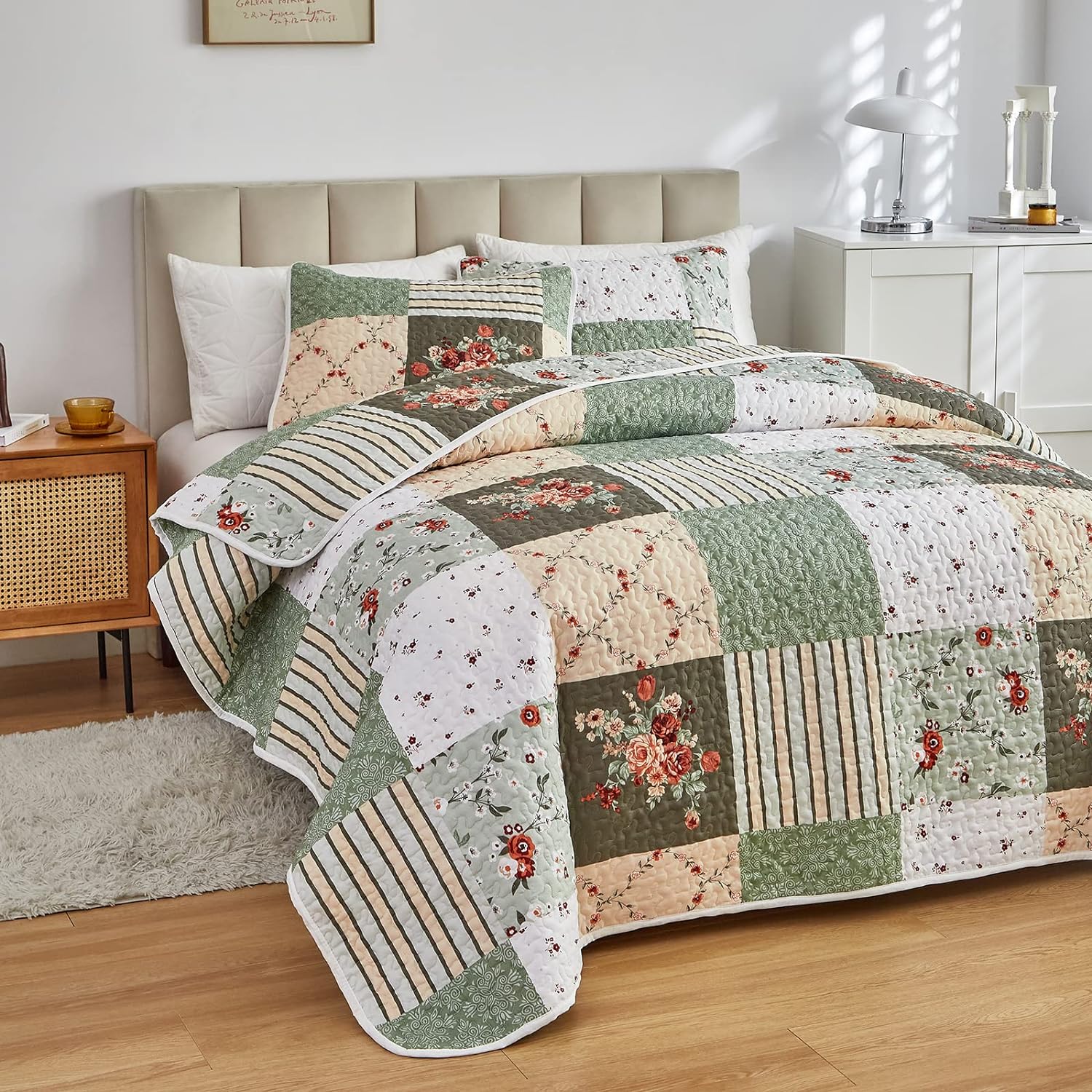 Flysheep Patchwork Quilt Set California King 1