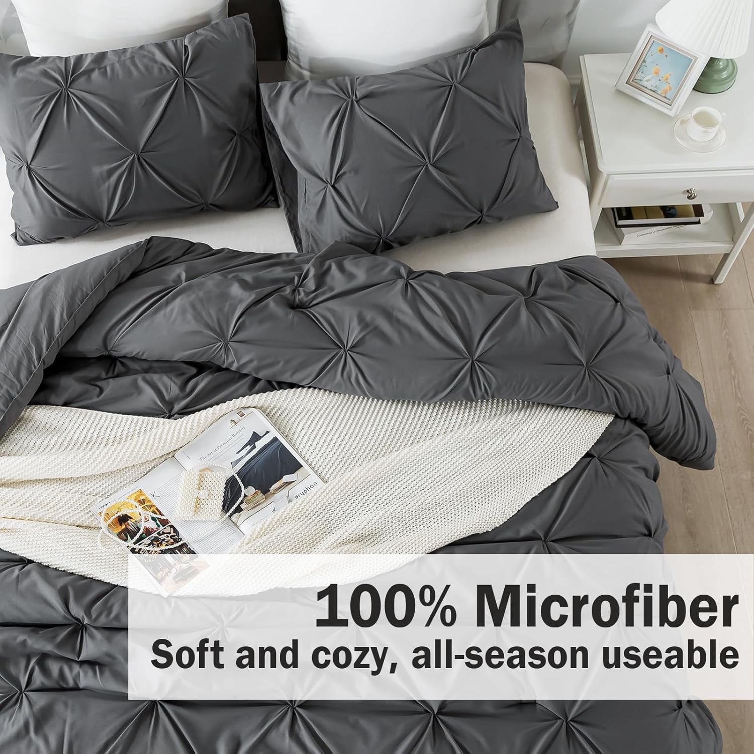 Andency Dark Gray California King Comforter Set