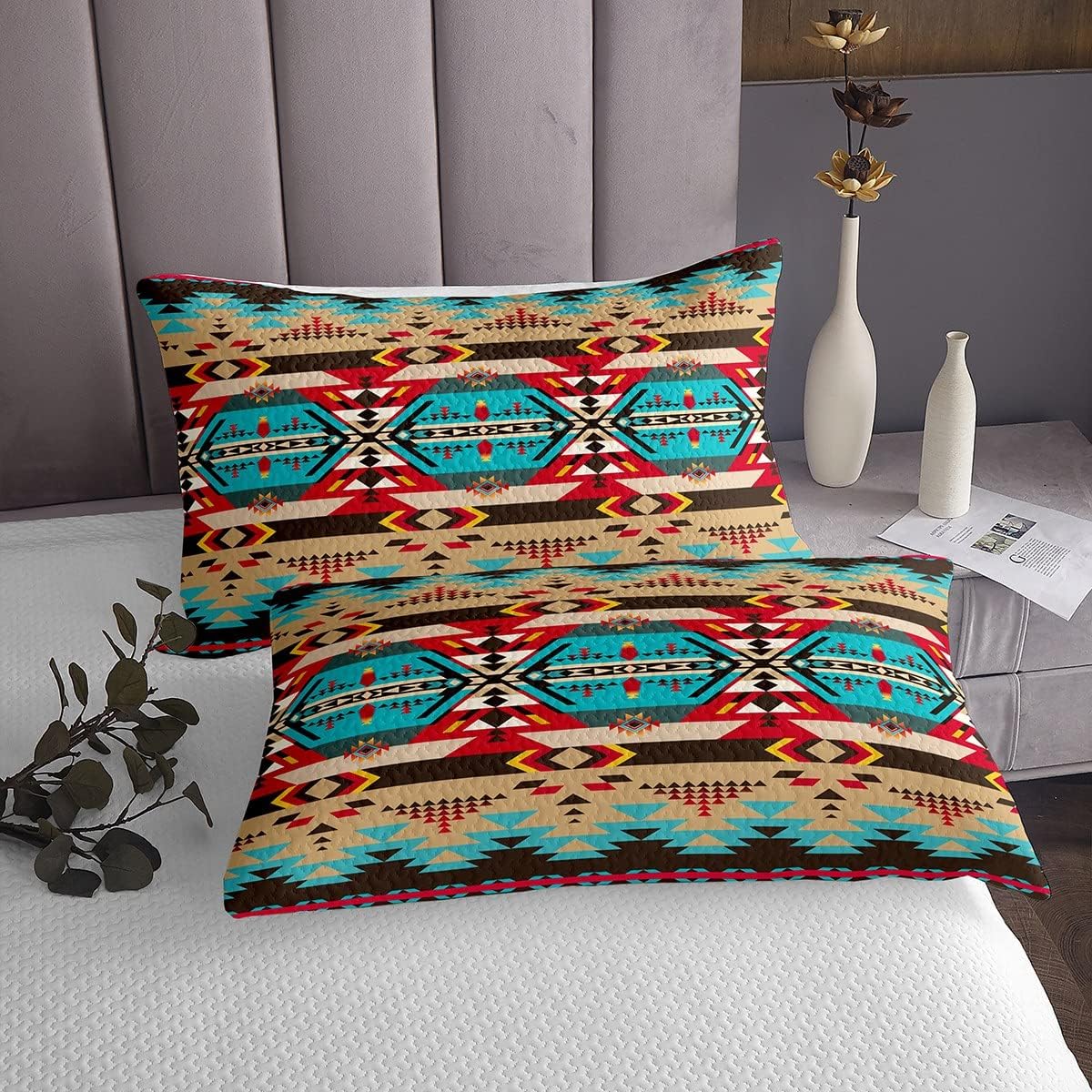 Erosebridal Boho Quilted Bedspread Set for King Bed