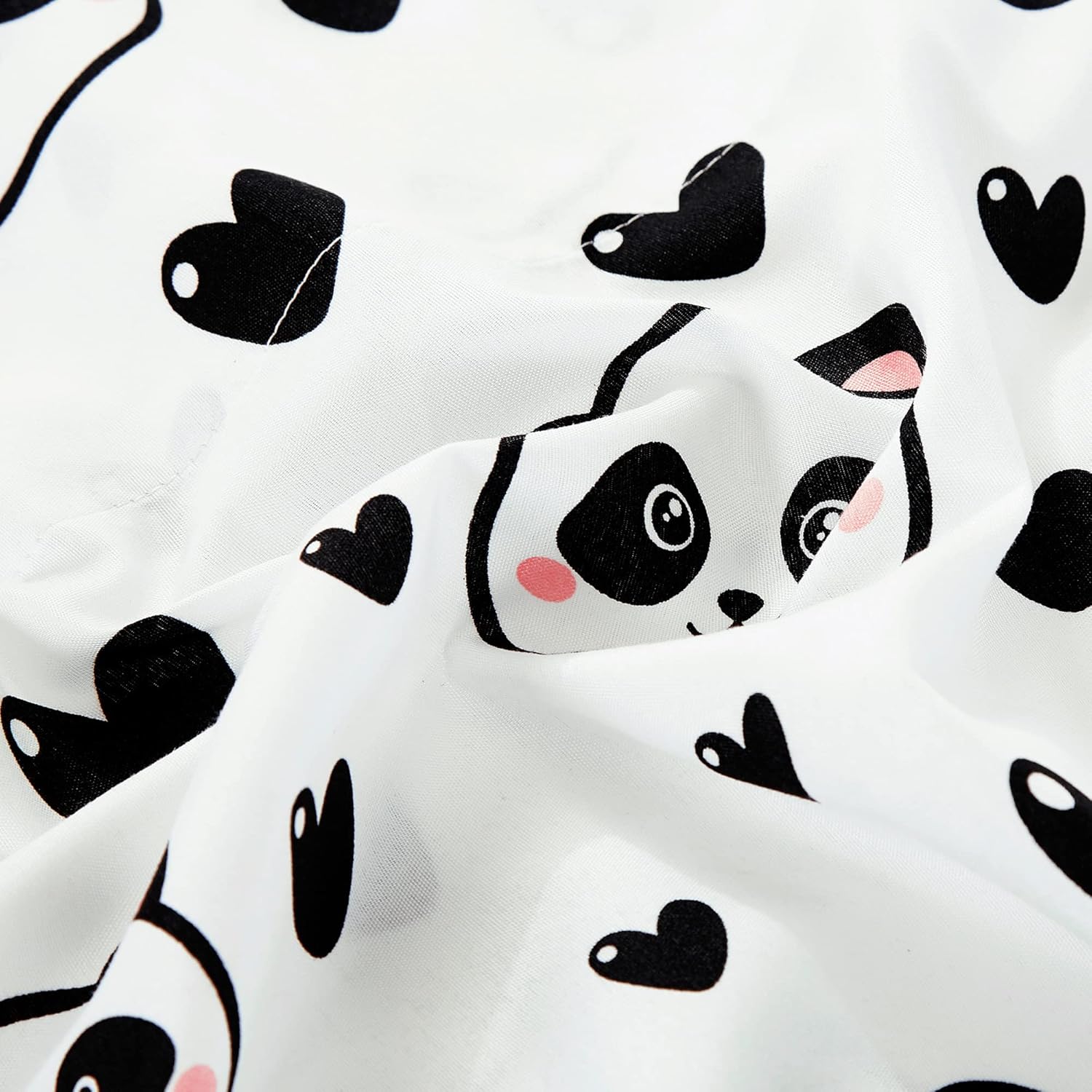 Chezmoi Collection 4-Piece Panda Love Sheet Set - Queen Size