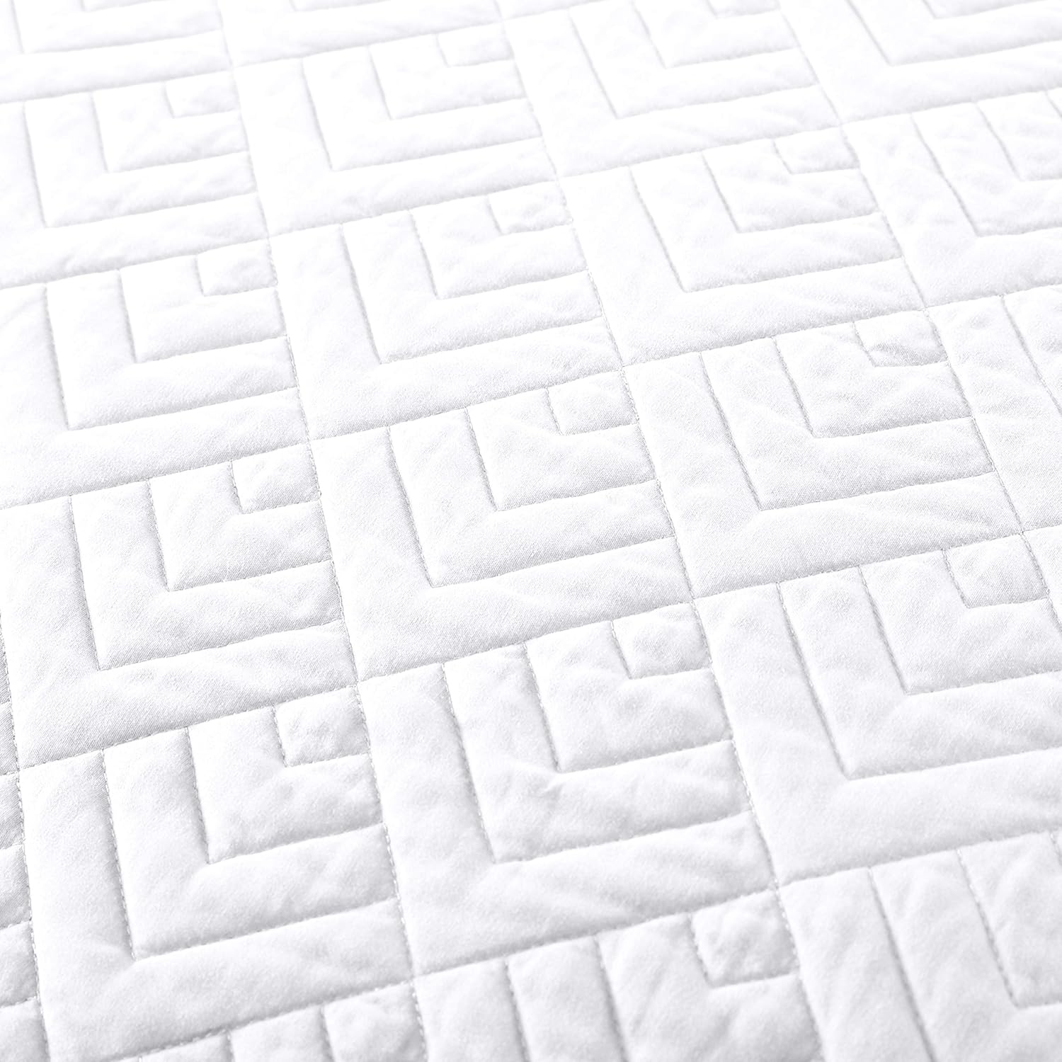 EXQ Home Quilt Set King Size White 3 Piece
