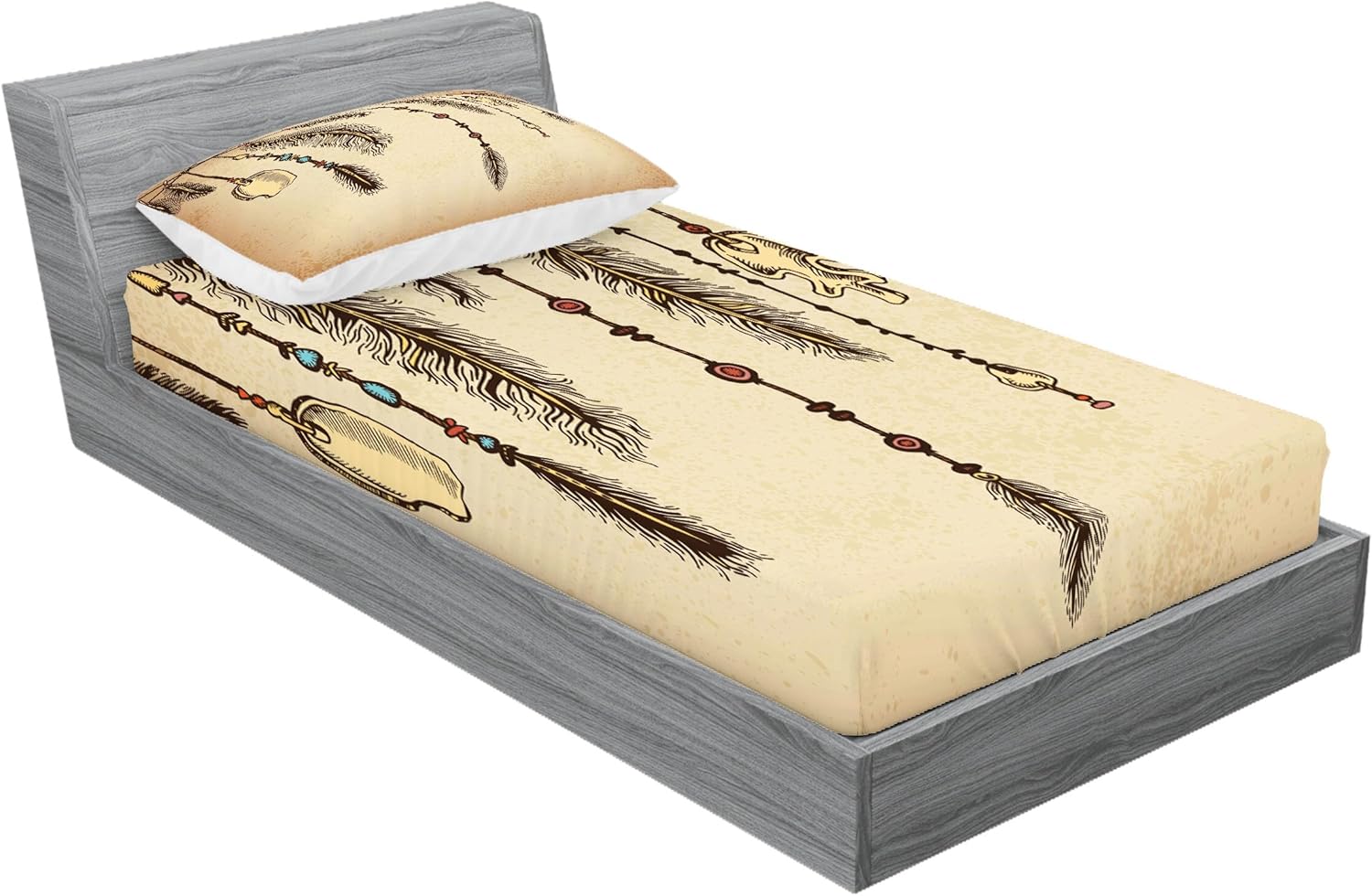 Ambesonne Tribal Sheet Pillow Sham Set Brown