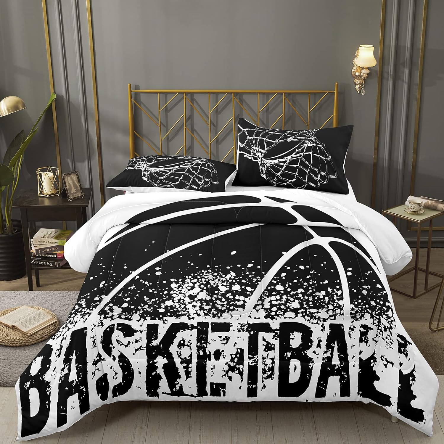Bodhi Basketball Comforter Set Queen Size for Kids Boys