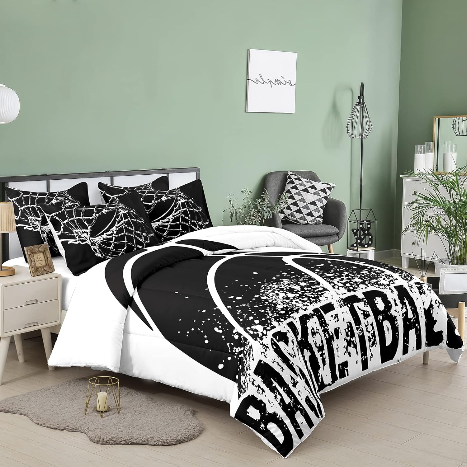 Bodhi Basketball Comforter Set Queen Size for Kids Boys