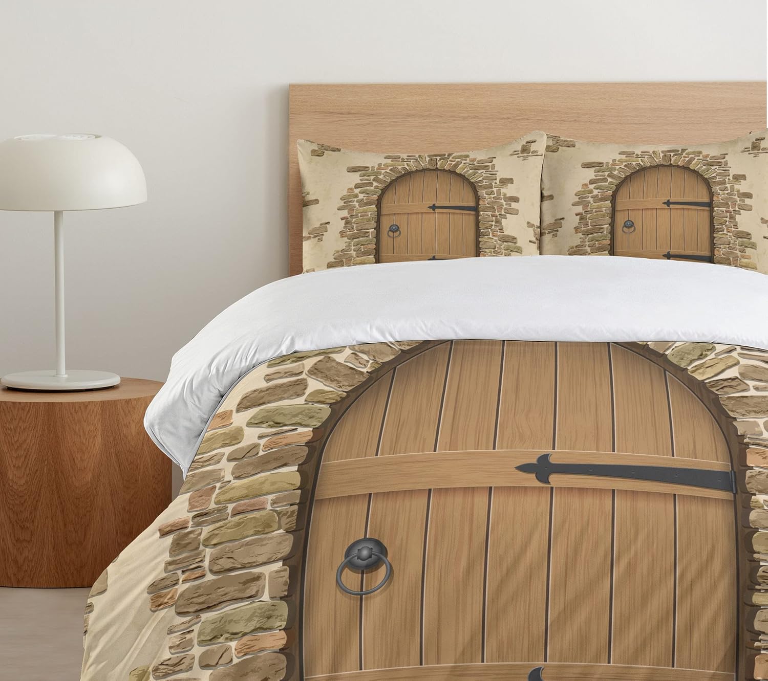 Ambesonne Rustic Duvet Cover Set Twin Size Sand Brown