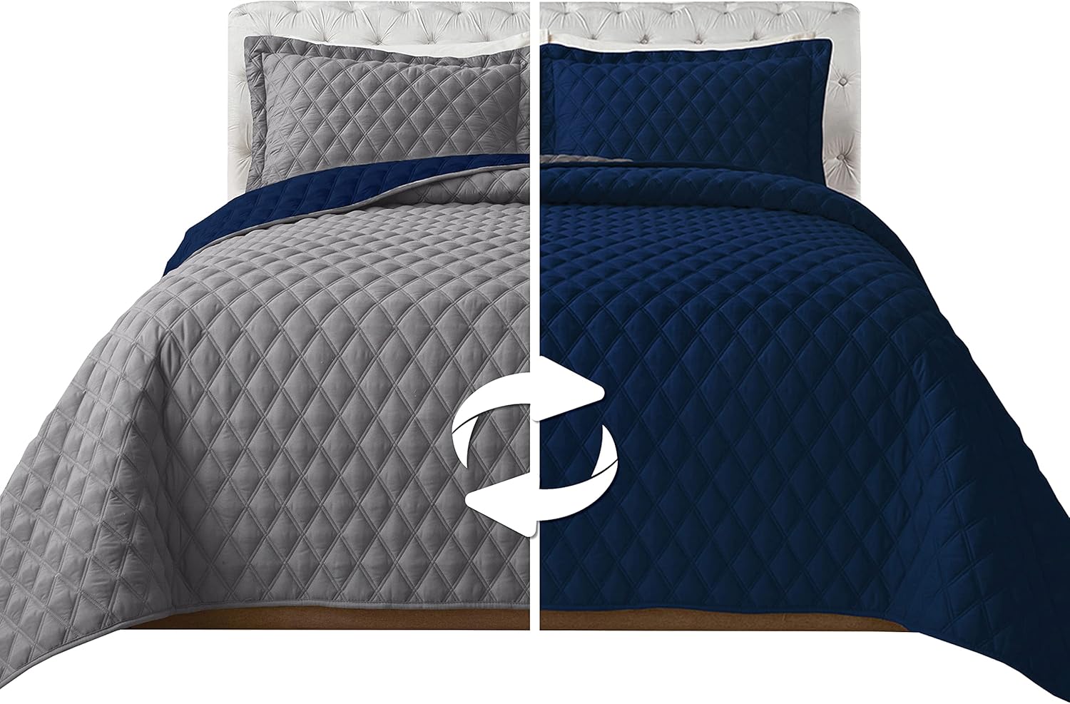 Elegant Comfort 3-Piece Reversible Quilt Set