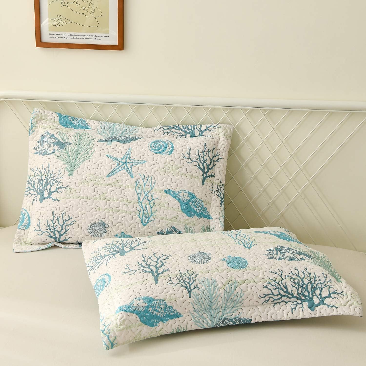 Hailea Ocean Theme Quilt Set Twin Size Reversible