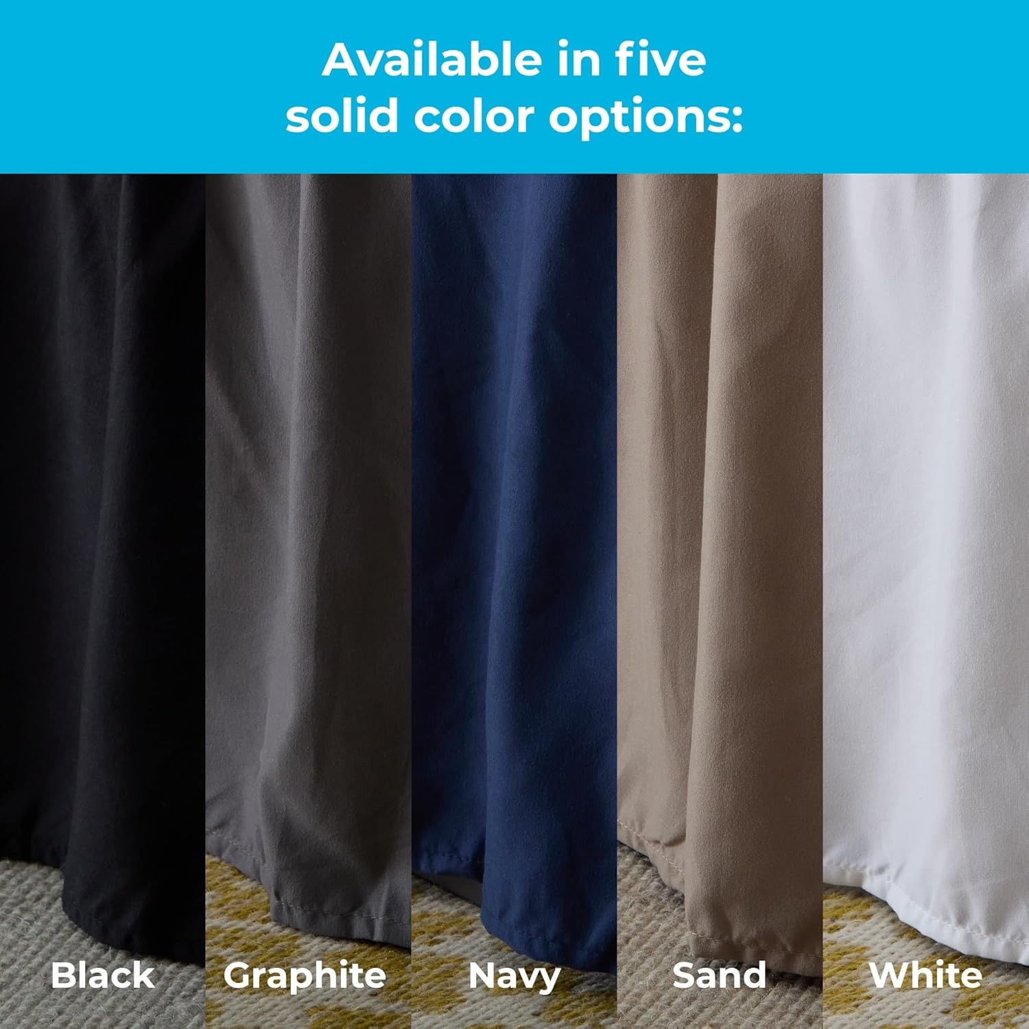 Linenspa 14 Inch Microfiber Ruffle Bed Skirt - Wrinkle Resistant