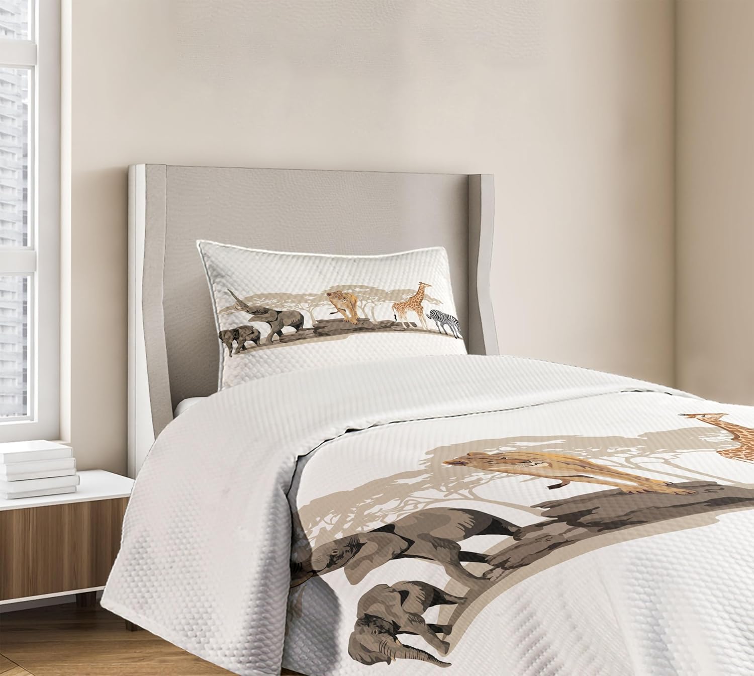 Lunarable Savannah Bedspread Set with Pillow Sham