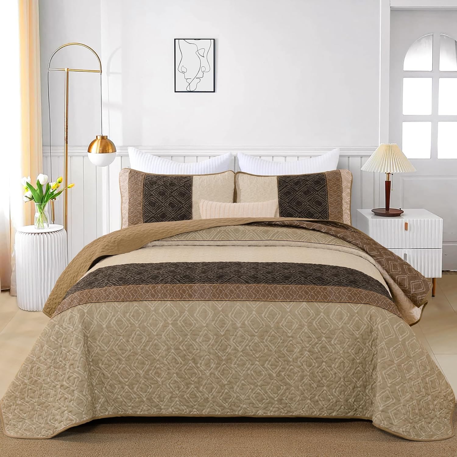 Cottolester Boho King Size Quilt Set