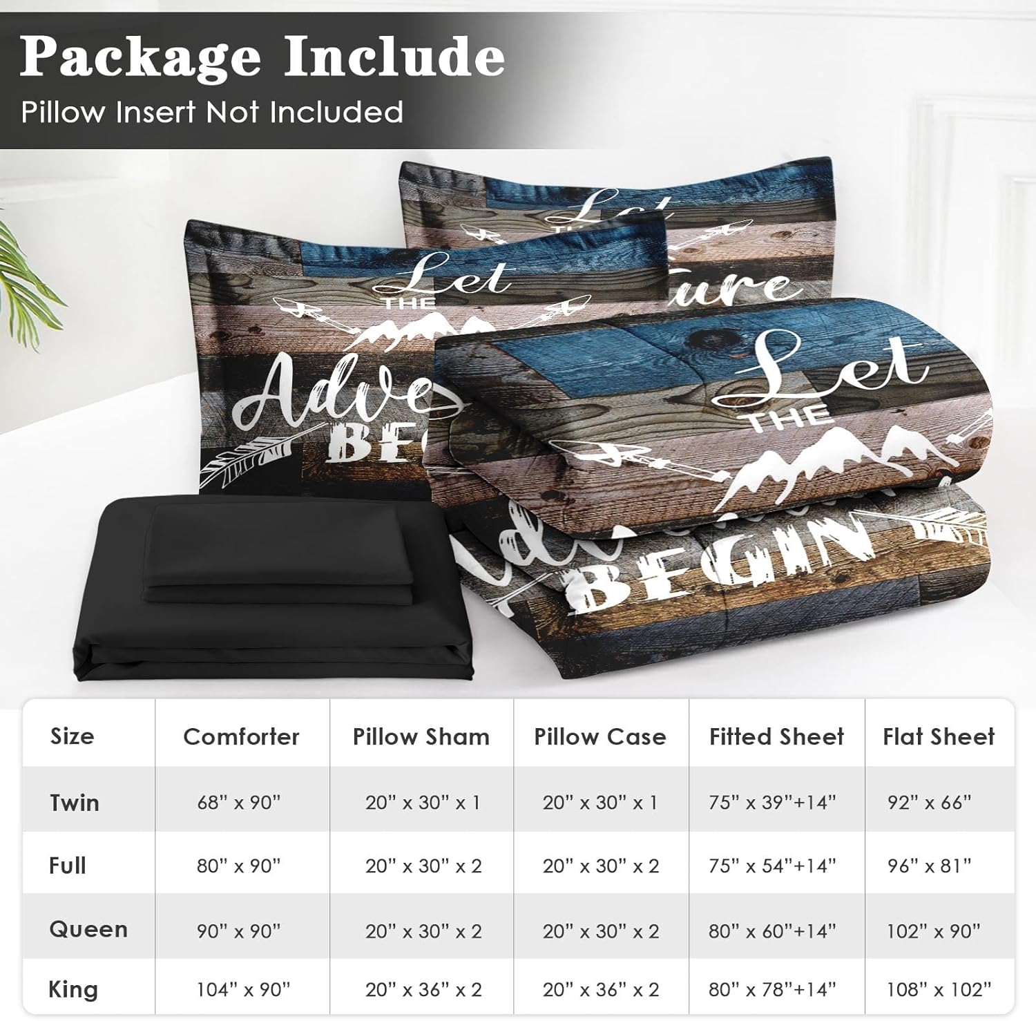 WeCozy 7 Pcs Comforter Set with Shams and Pillowcases
