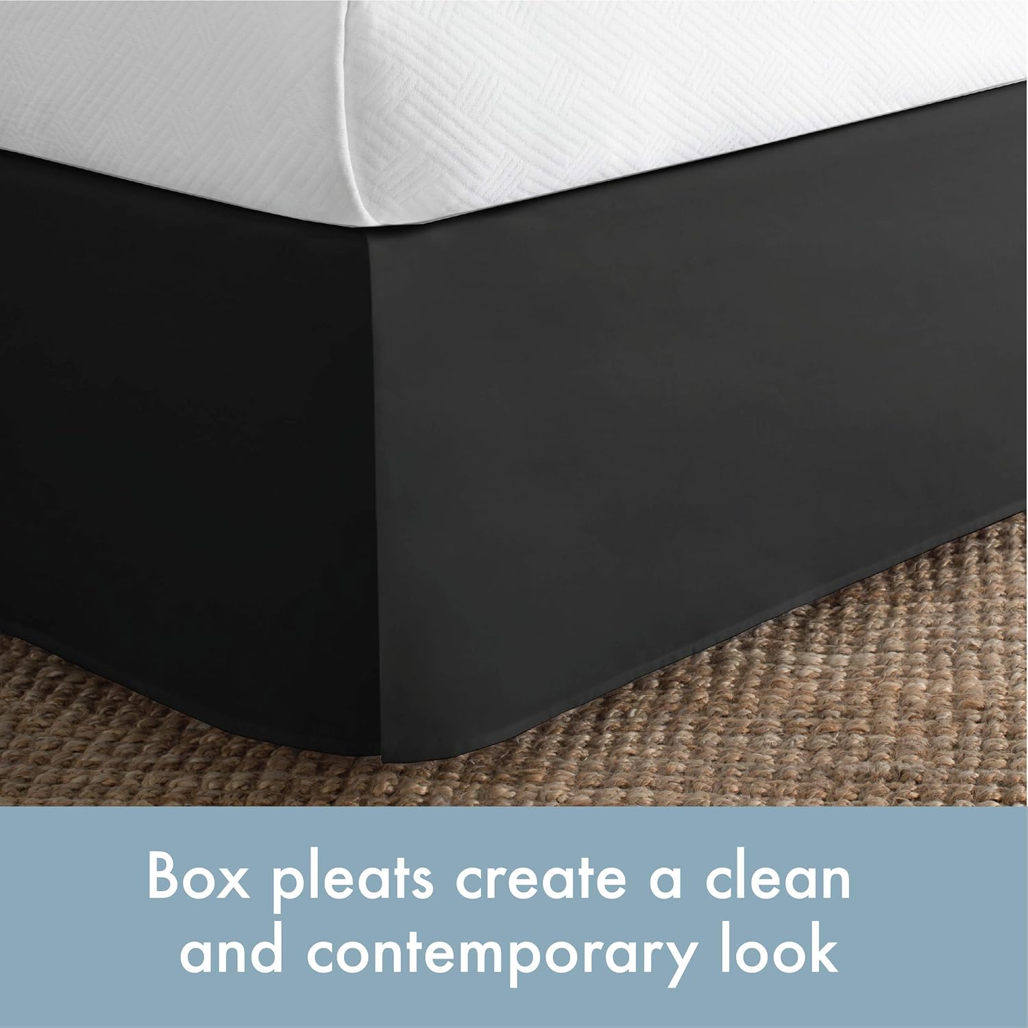 TODAYS HOME Home Classic Tailored Bed Skirt Twin Black