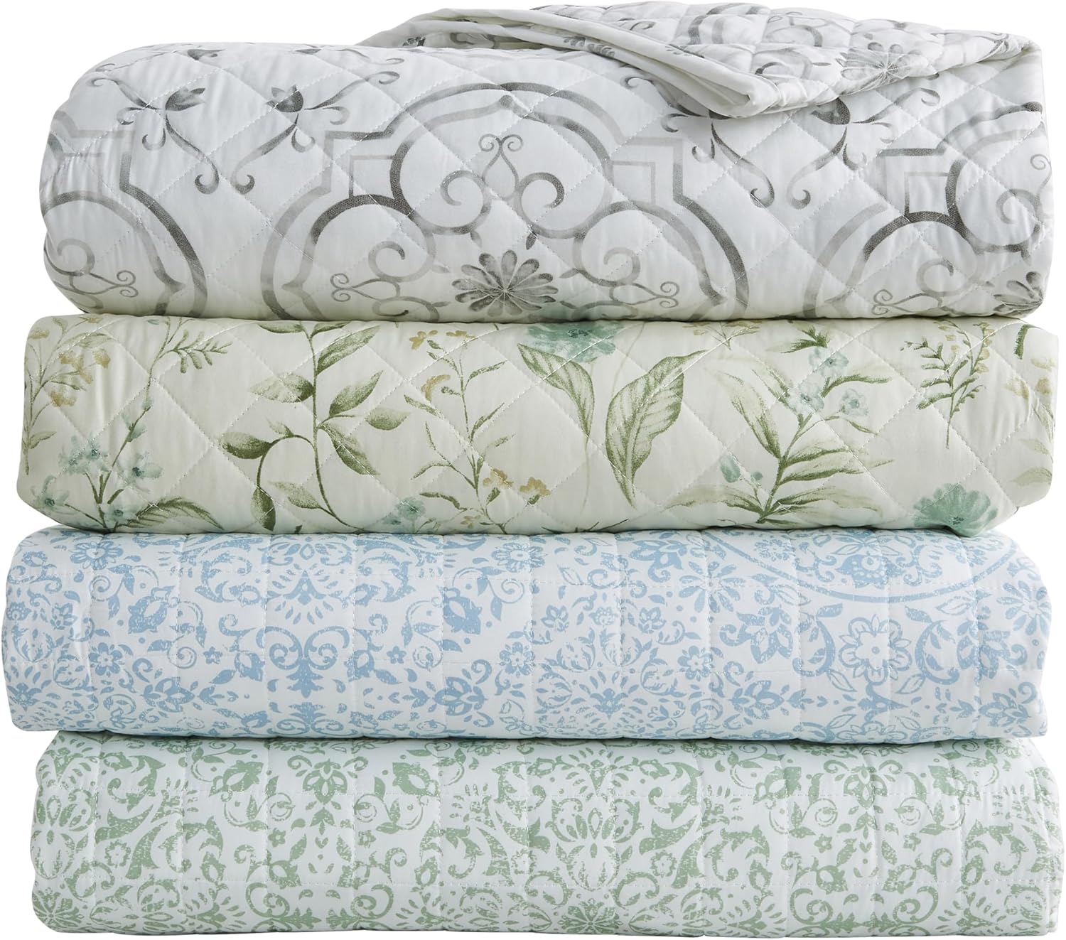 Great Bay Home King Size Floral Quilt Bedding Set 1